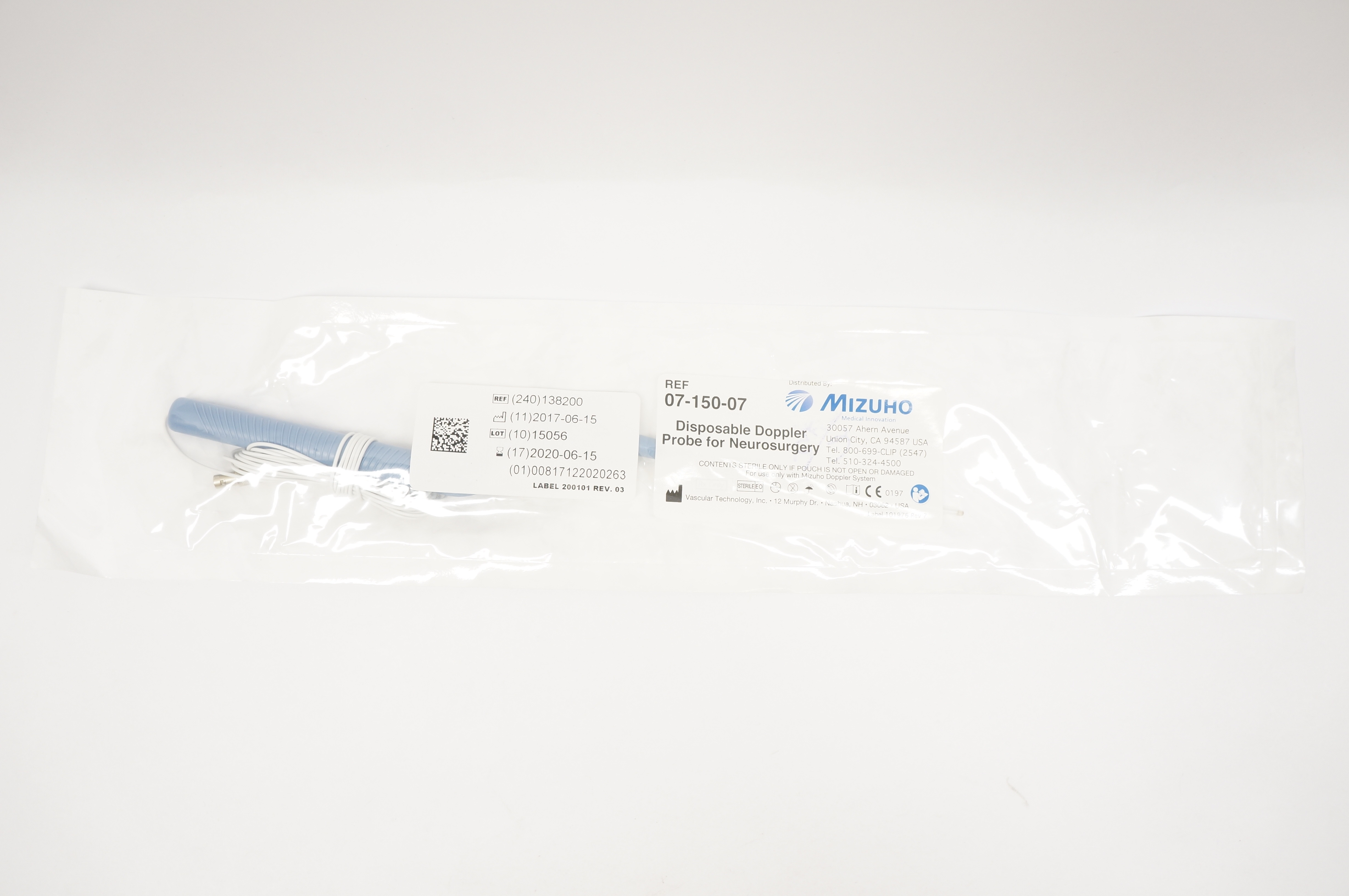 Vascular Technology 07-150-07 Disposable Doppler Probe for Neurosurgery (x)