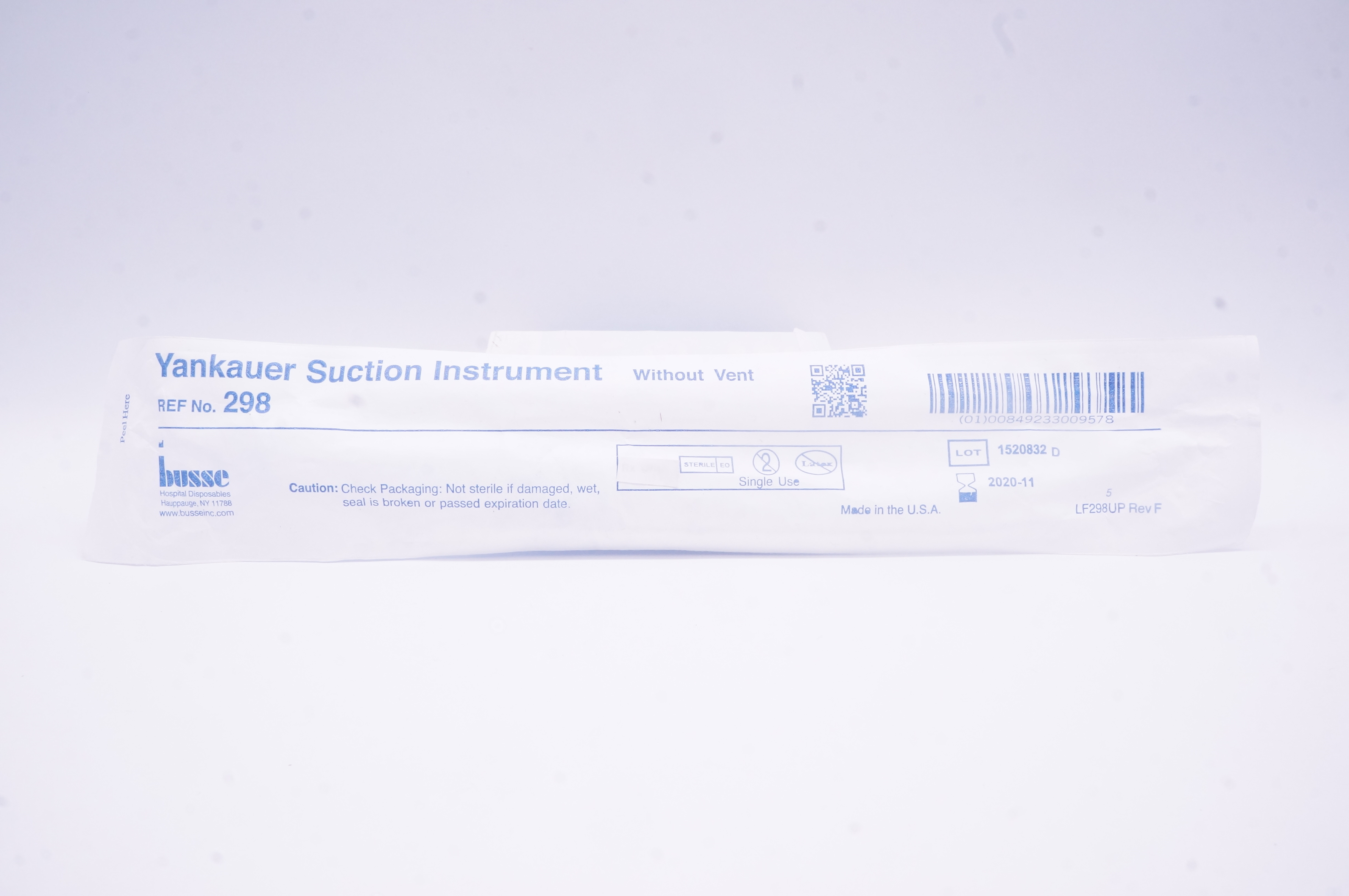 Busse 298 Yankauer Suction Instrument Without Vent (x)