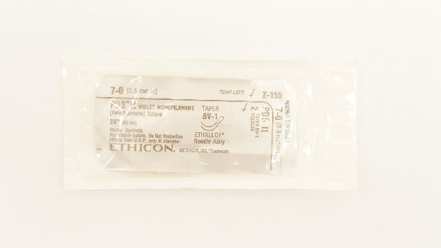 Ethicon Z-155 7-0 PDS II Synthetic Absorbable Stre BV-1 Taper, 24inch (x)