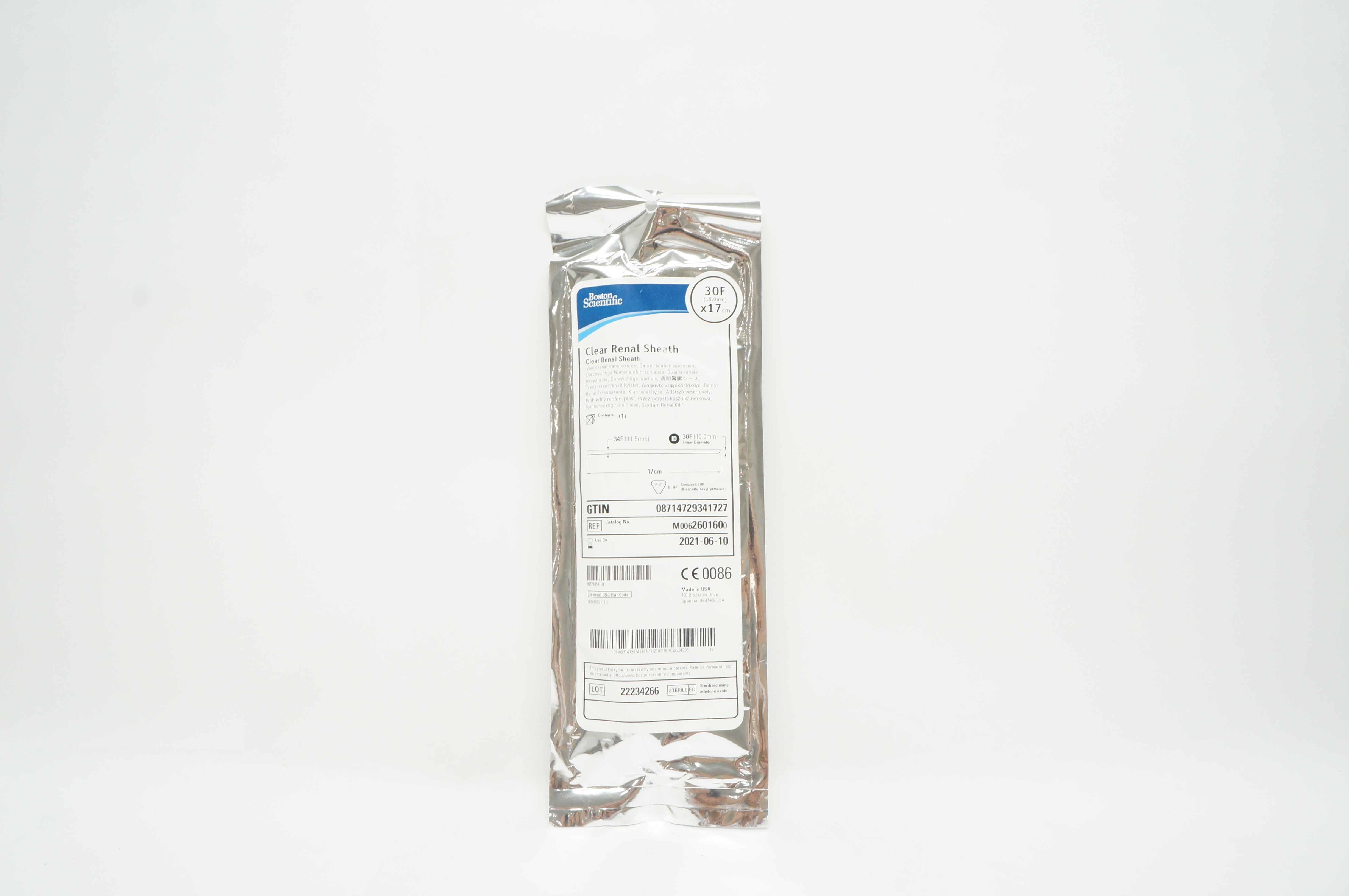 Boston Scientific M0062601600 Clear Renal Sheath 30F x 17cm (x)