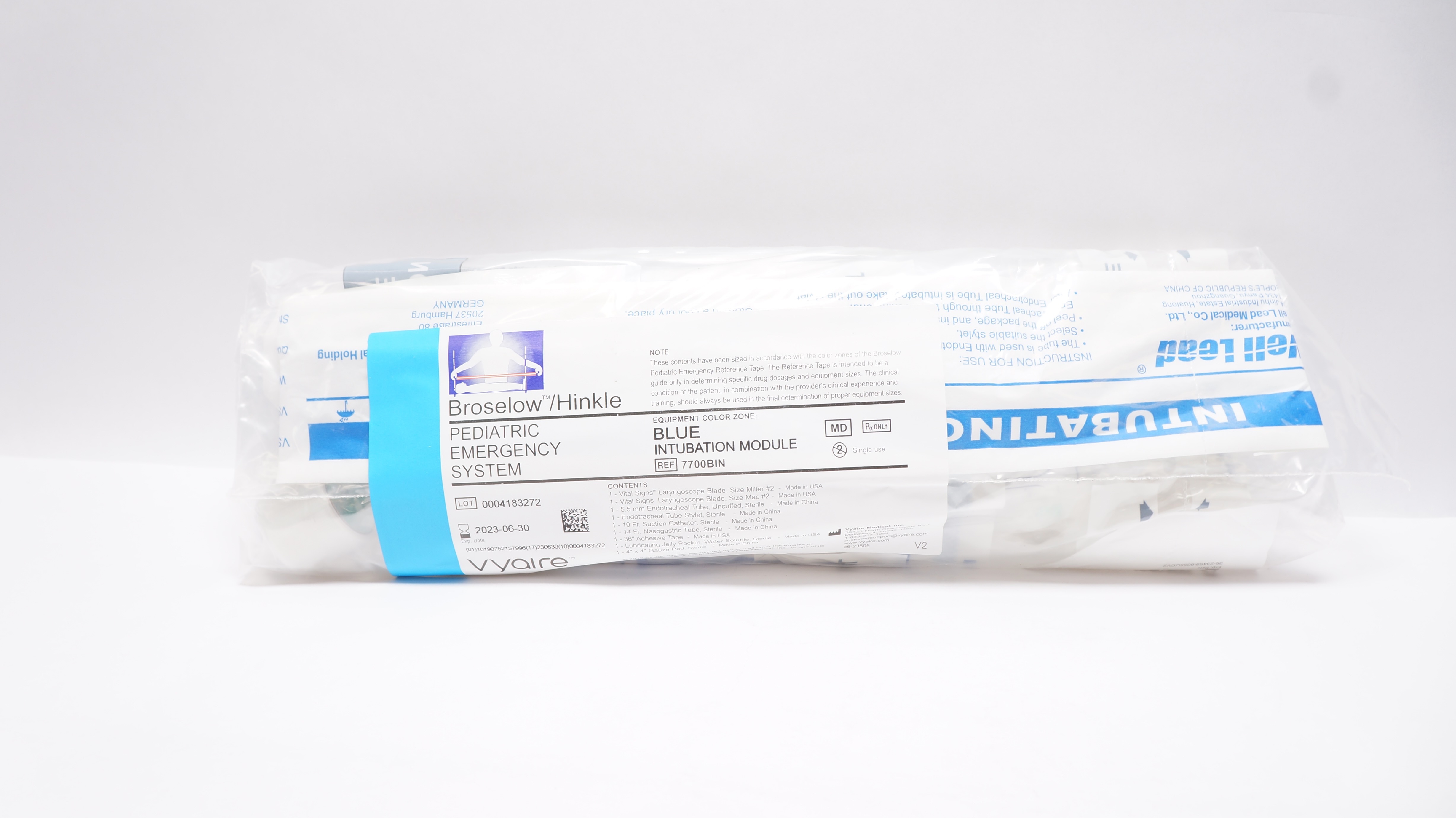 Vyaire 7700BIN Broselow/Hinkle Pediatric Emergency System Intubation Module (x)