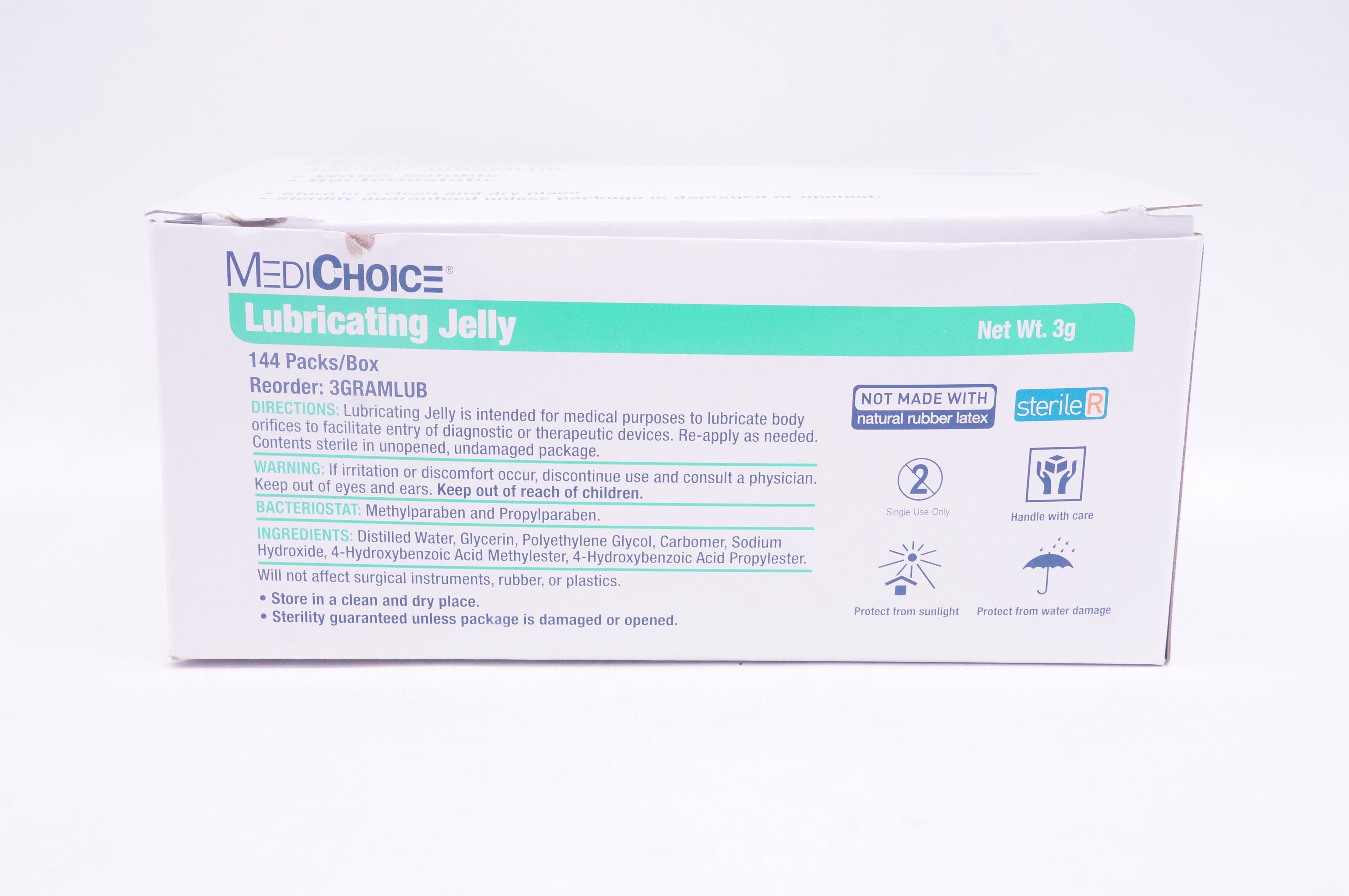 MediChoice 3GRAMLUB Lubricating Jelly - Pack of 144
