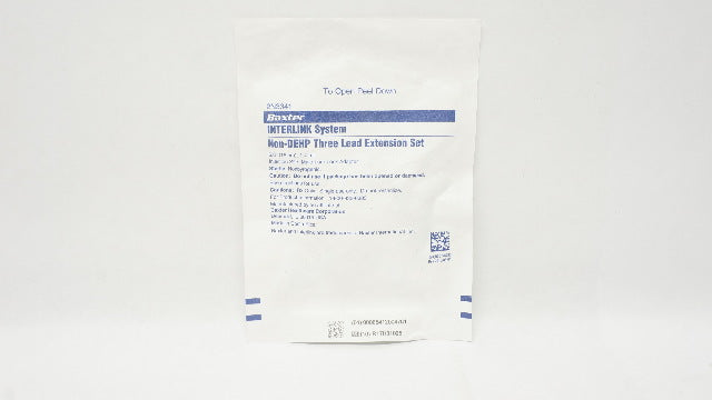Baxter 2N3341 Interlink Non-DEHP 3-Lead Extension Set, Male Luer Lock Adapter