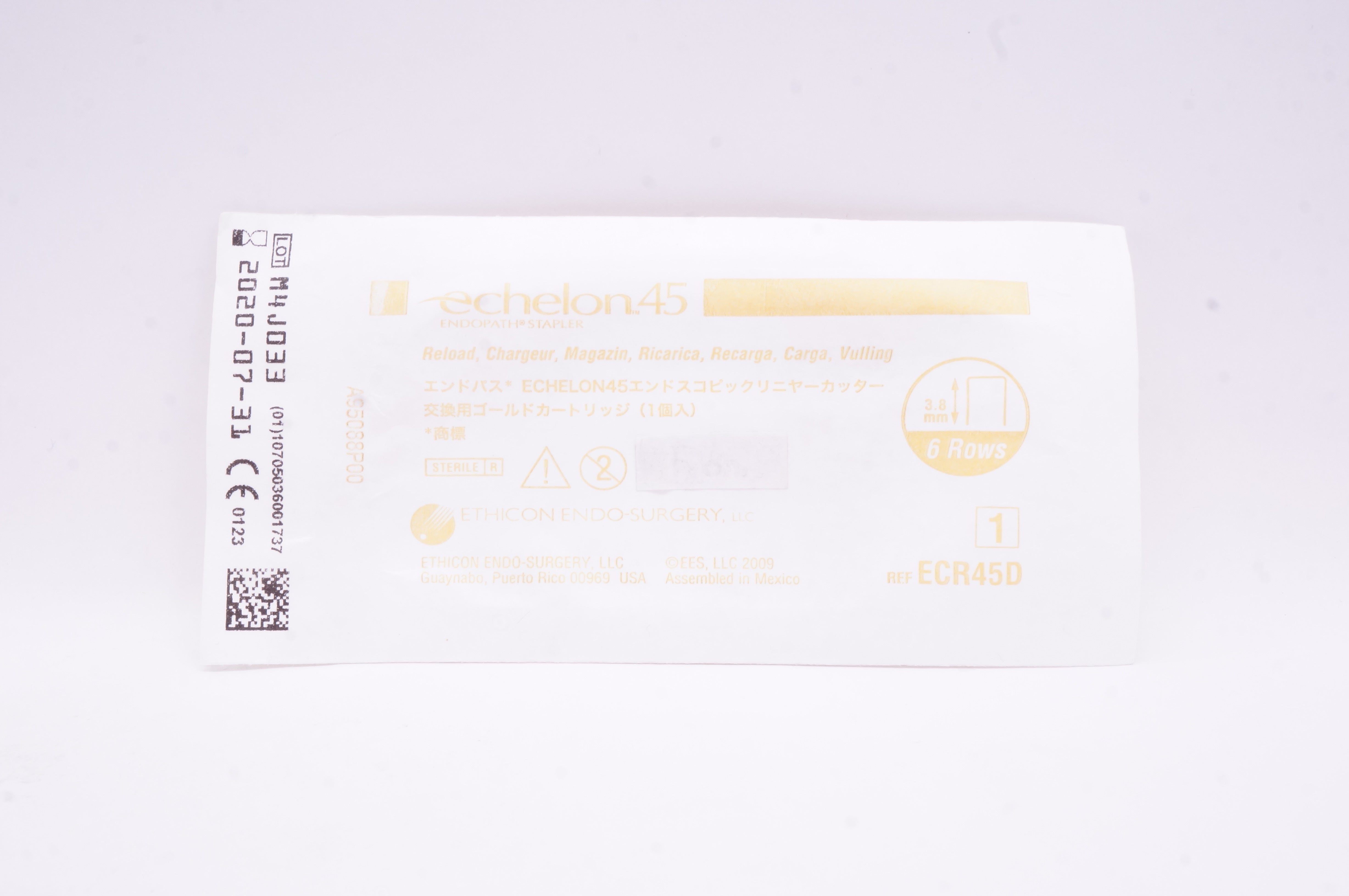 Ethicon ECR45D Echelon 45 Endopath Stapler Reload, 6 Rows 3.8 mm (x)