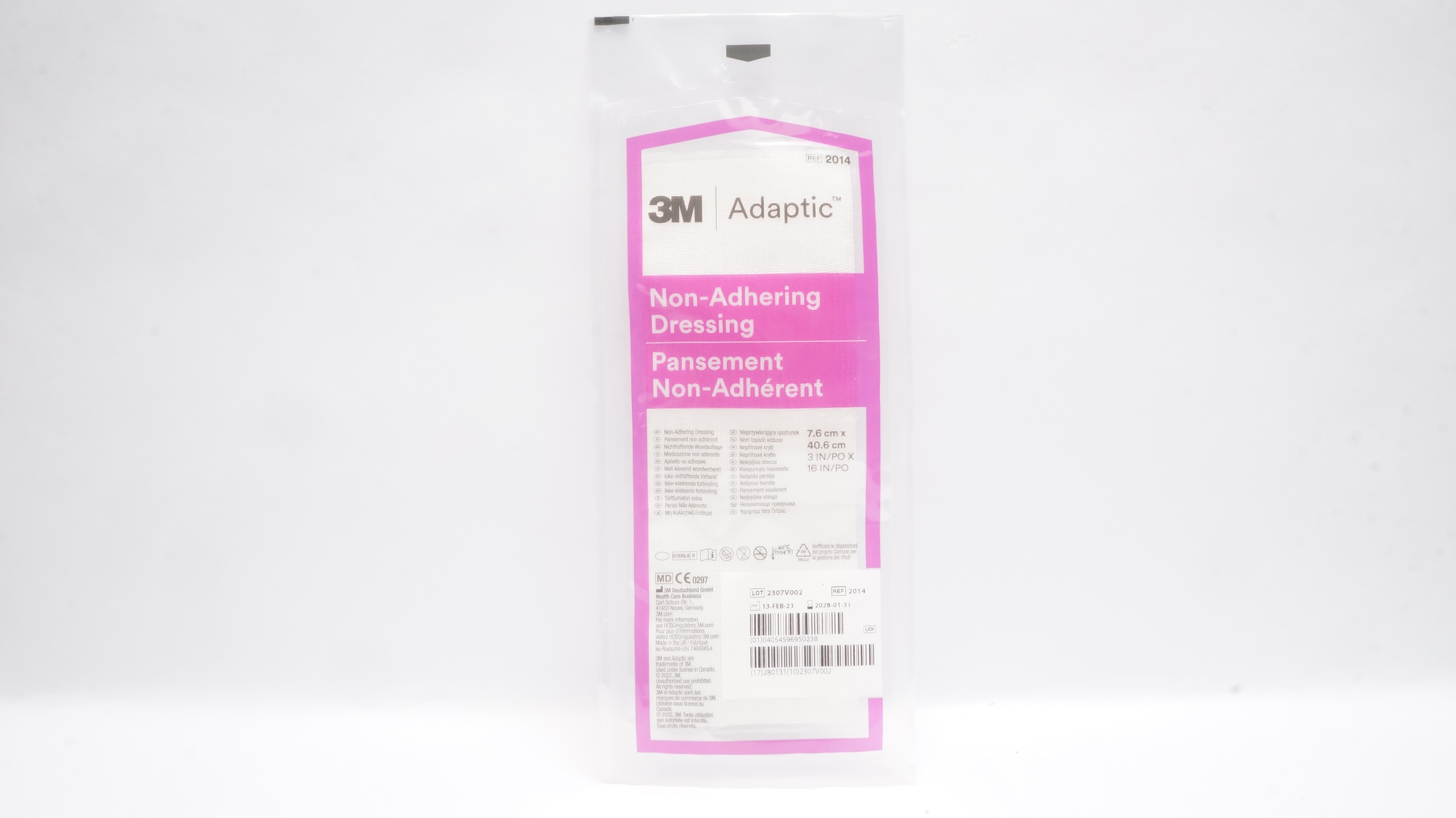 3M 2014 Adaptic Non-Adherent Dressing 3inch x 16inch