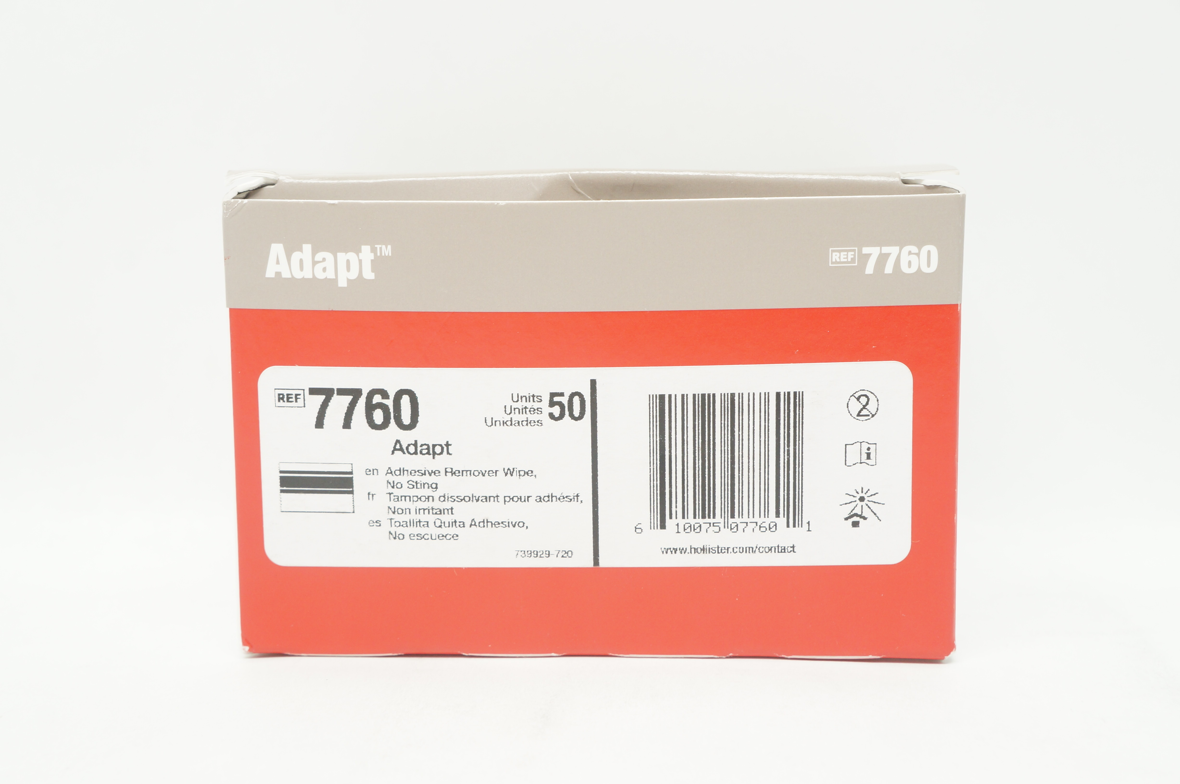 Hollister 7760 Adapt Universal Remover Wipes - Box of 50
