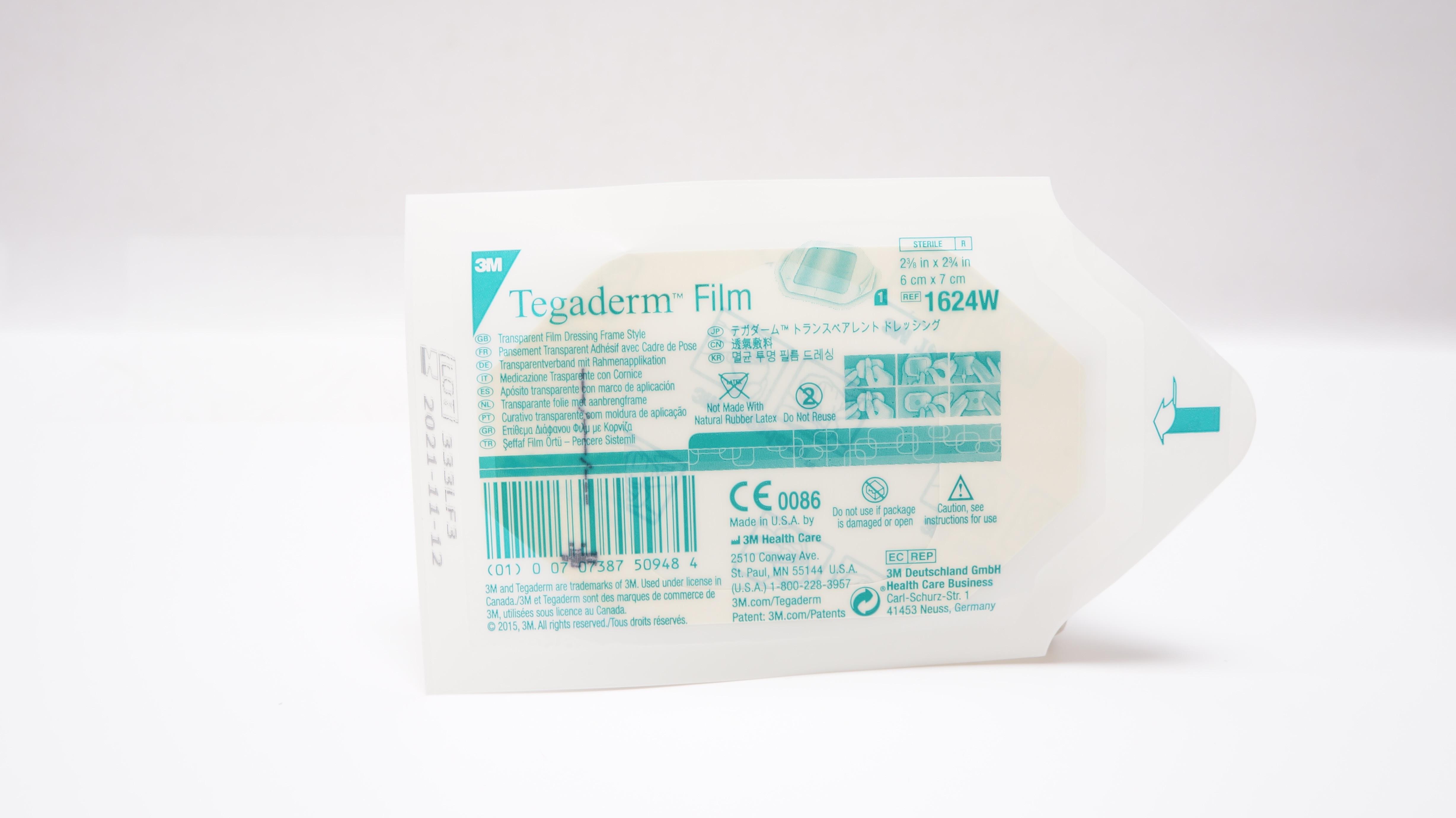 3M 1624W Tegaderm Transparent Film Dressing Frame Style 2-3/8inch x 2-3/4inch(x)