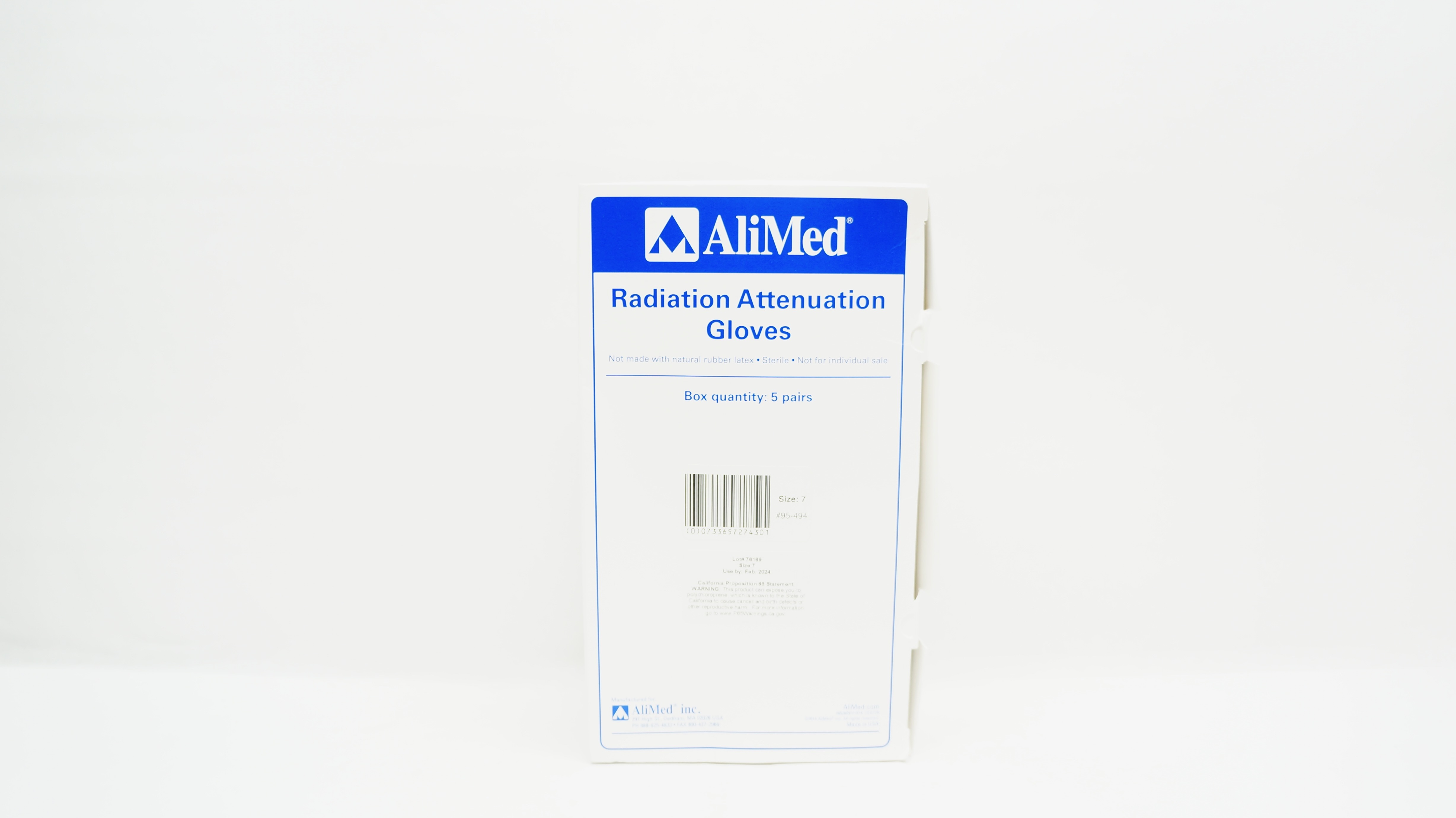 AliMed 95-494 Radiation Attenuation Gloves Size 7 (x) - Box of 5