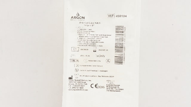 Argon Medical 498104 Arterial Line Kit/1 18GA x 6inch (x)