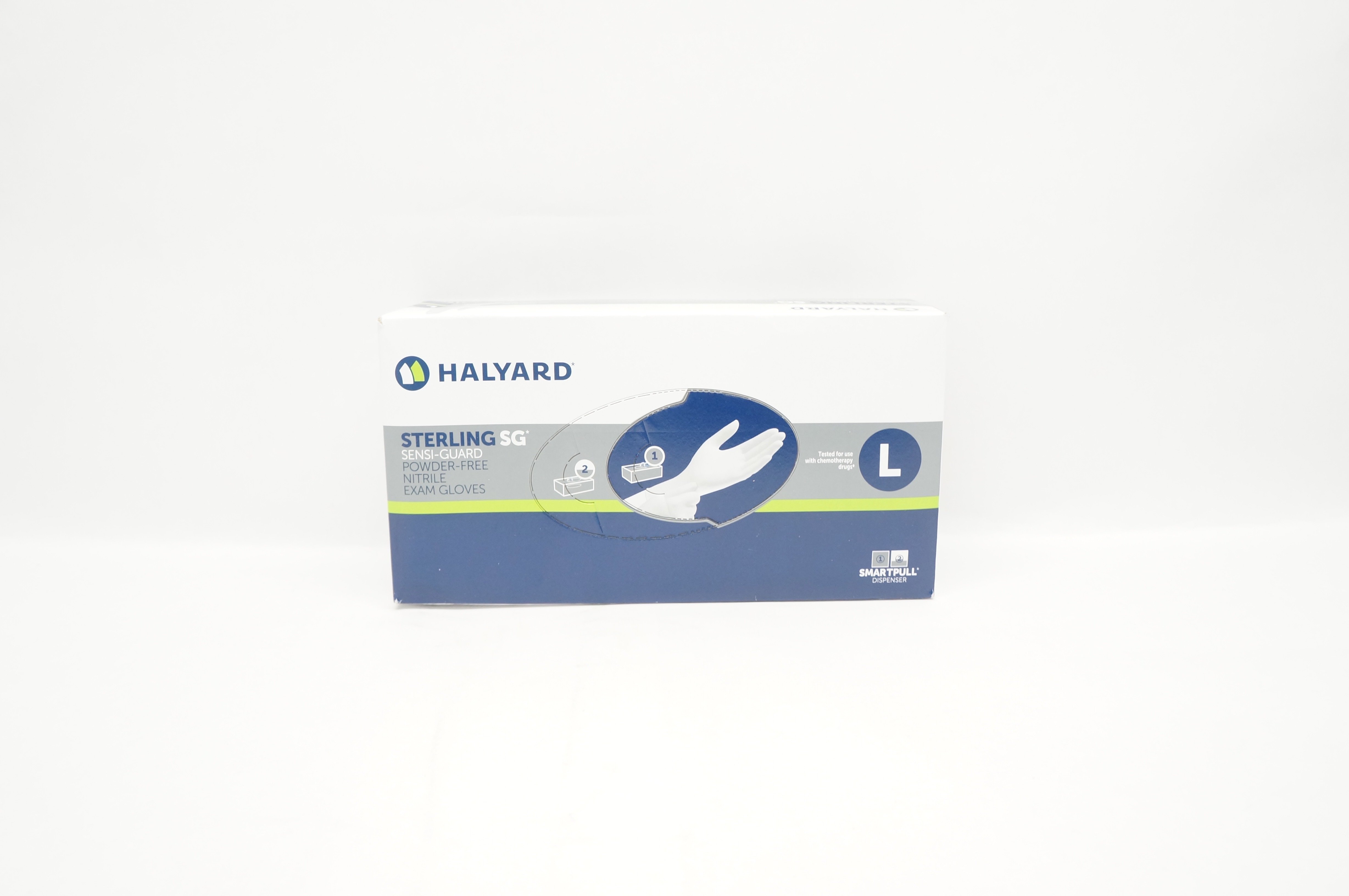 Halyard 41660 SG Nitrile Sensi-Guard Powder-Free Exam Gloves, L - Box of 250