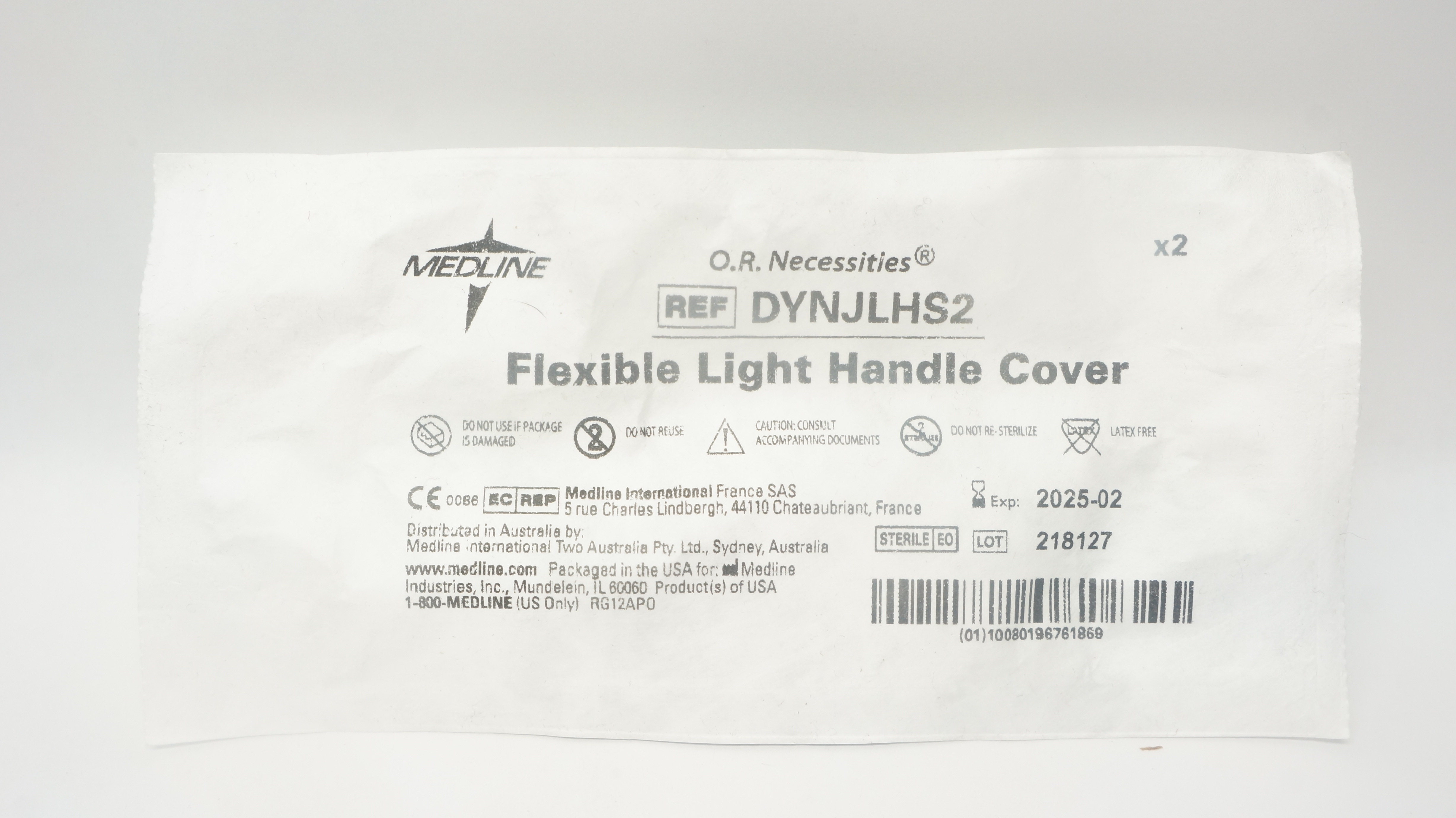 Medline DYNJLHS2 Flexible Light Handle Cover- Pack of 2