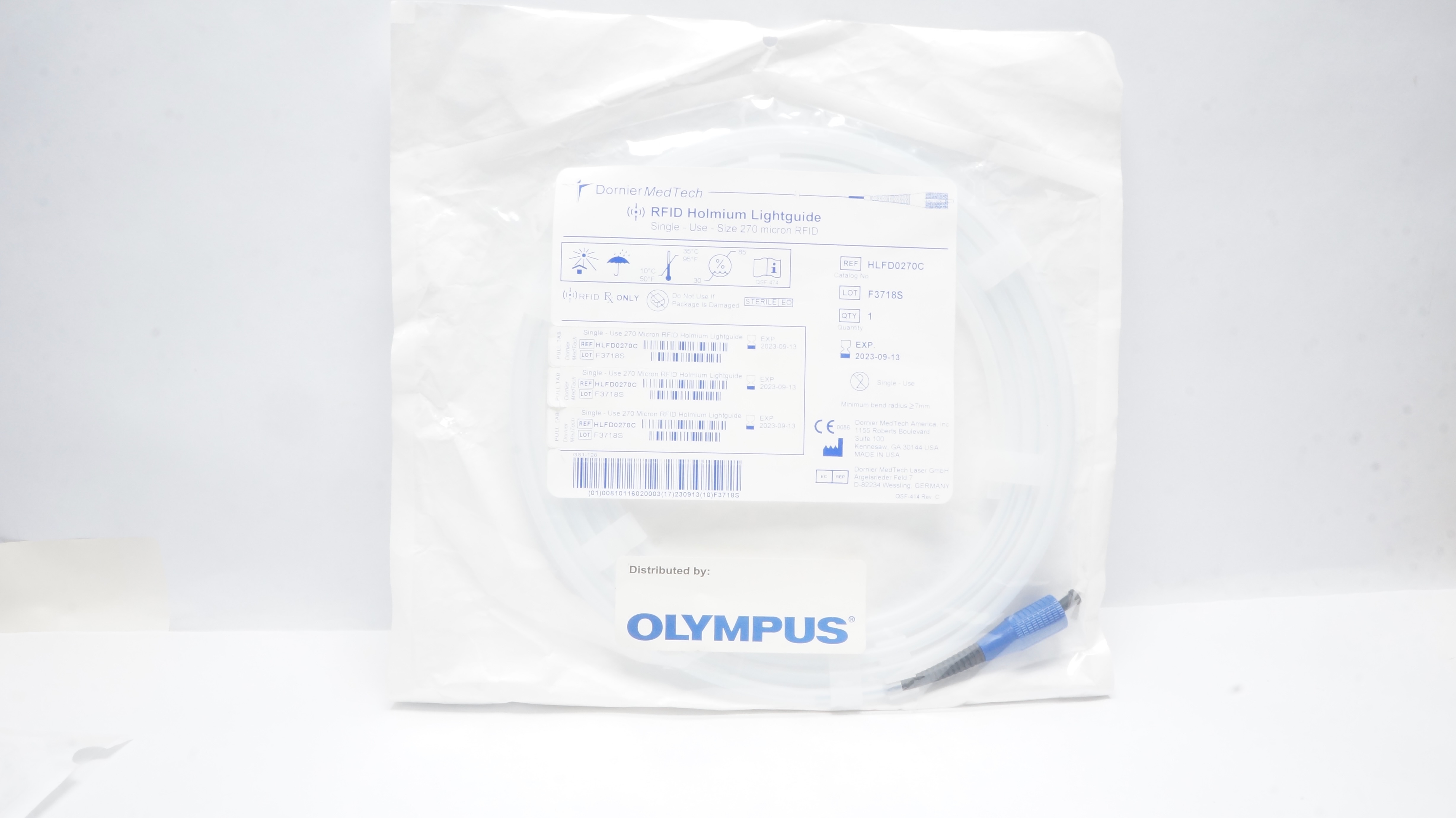 Dornier MedTech HLFD0270C RFID Holmium Lightguide Single-Use Size 270 Micron (x)