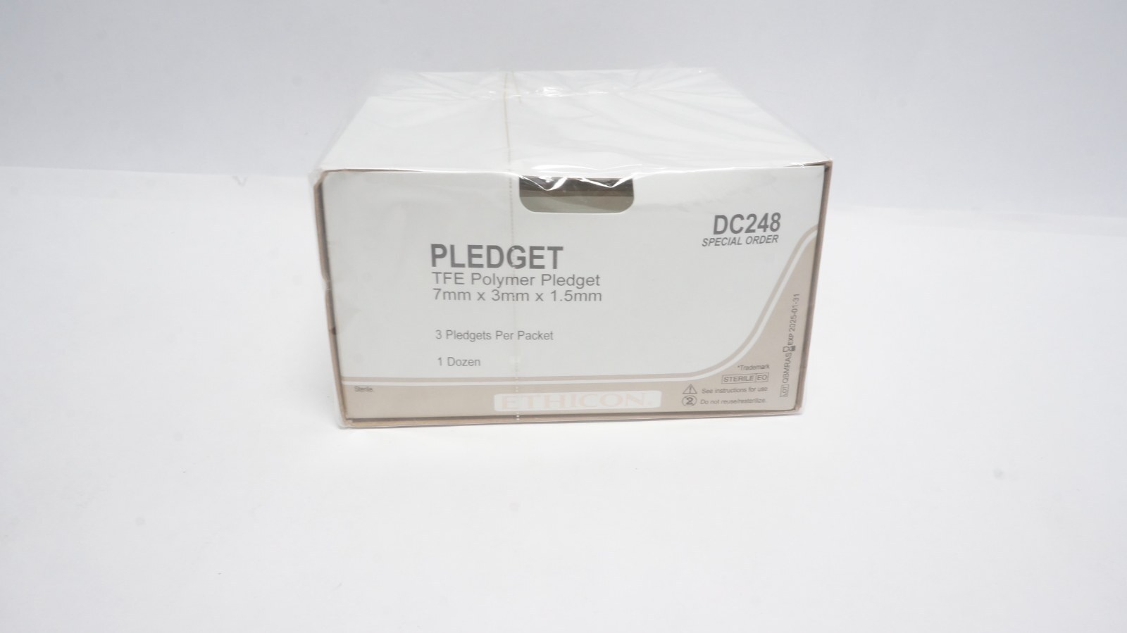 ETHICON DC248 PLEDGET TFE Polymer 7mm x 3mm x 1.5mm