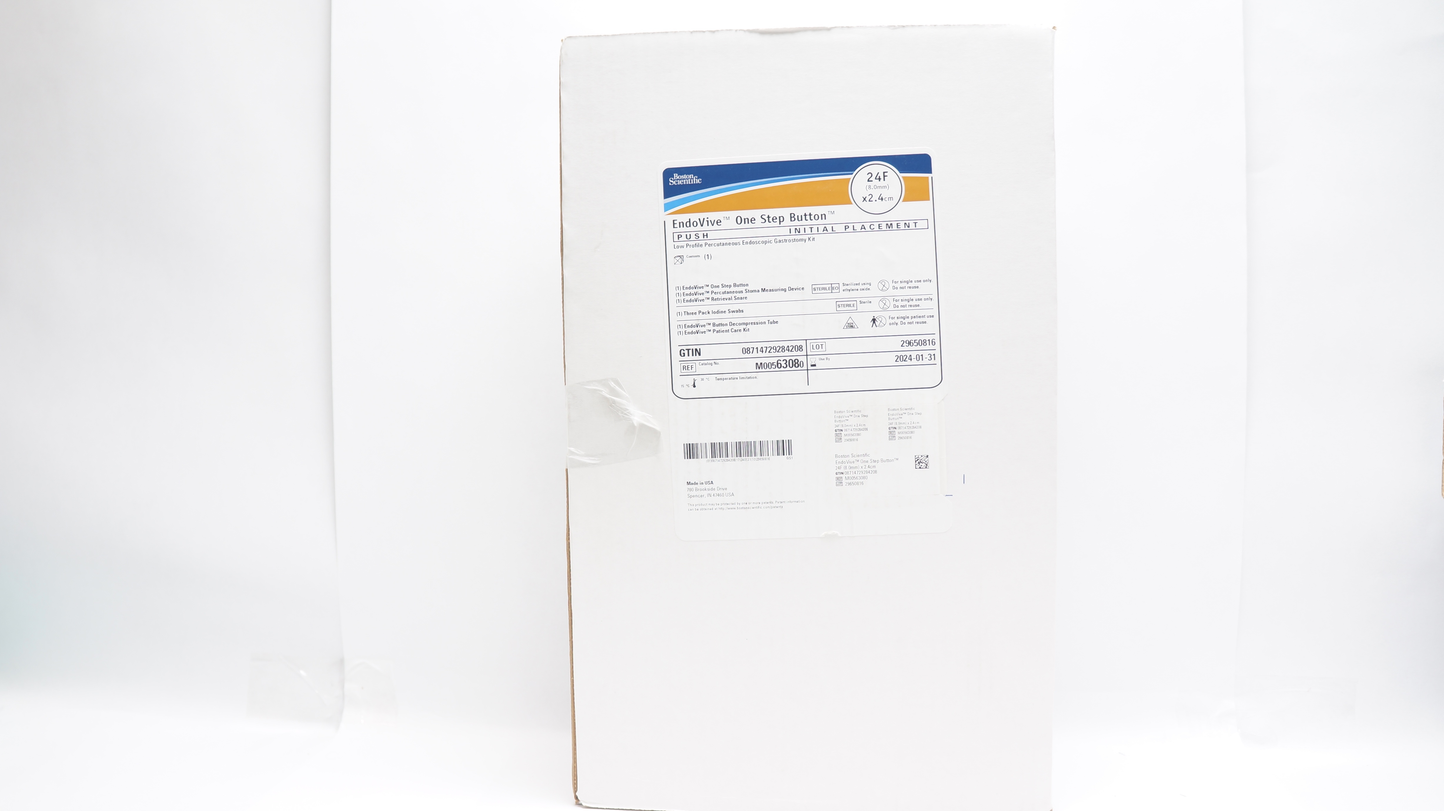 Boston Scientific 6308 EndoVive One Step Button Gastrostomy Kit 24F x 2.4cm (x)