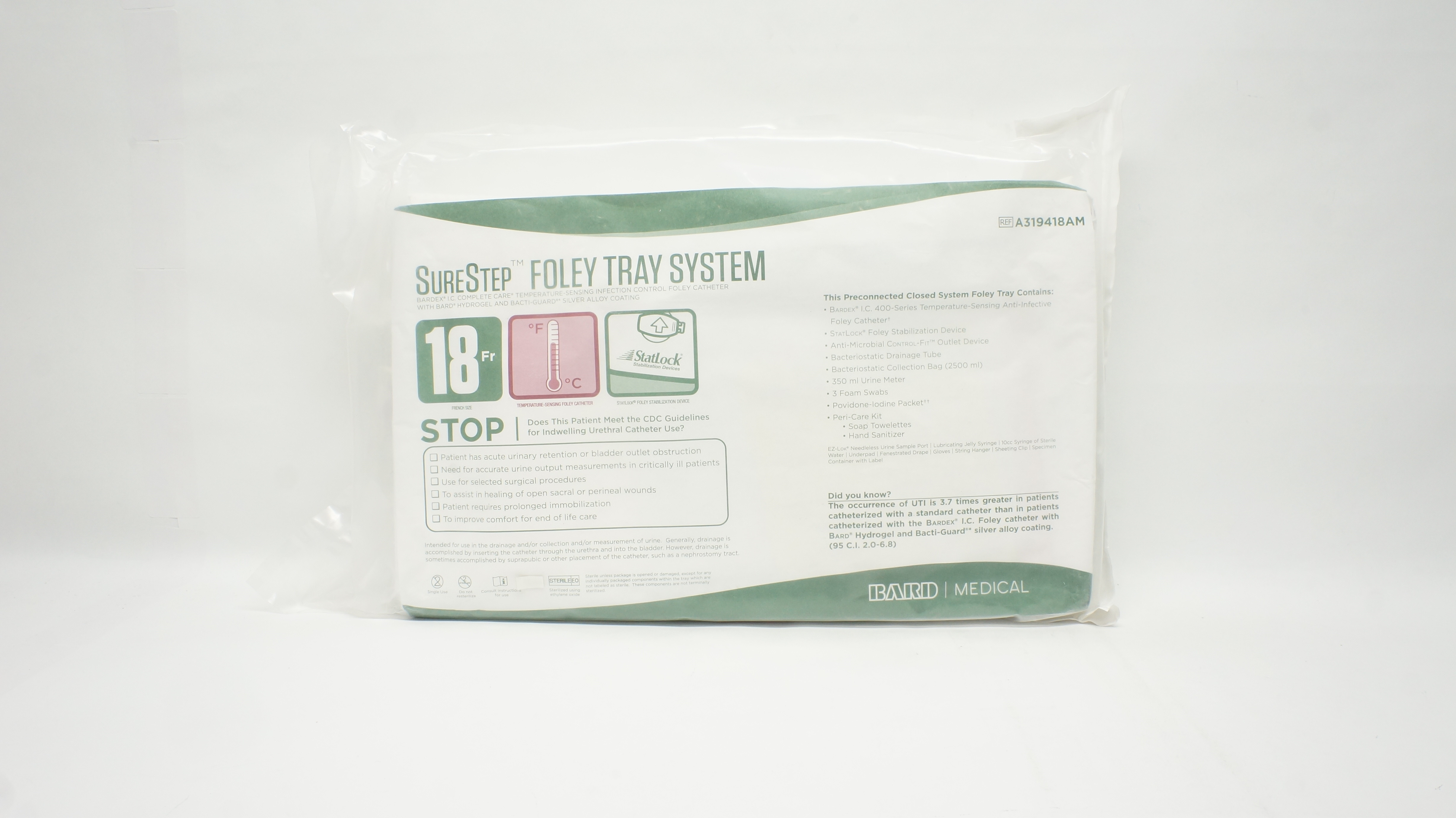 Bard A319418AM SureStep Foley Tray System 18Fr (x)