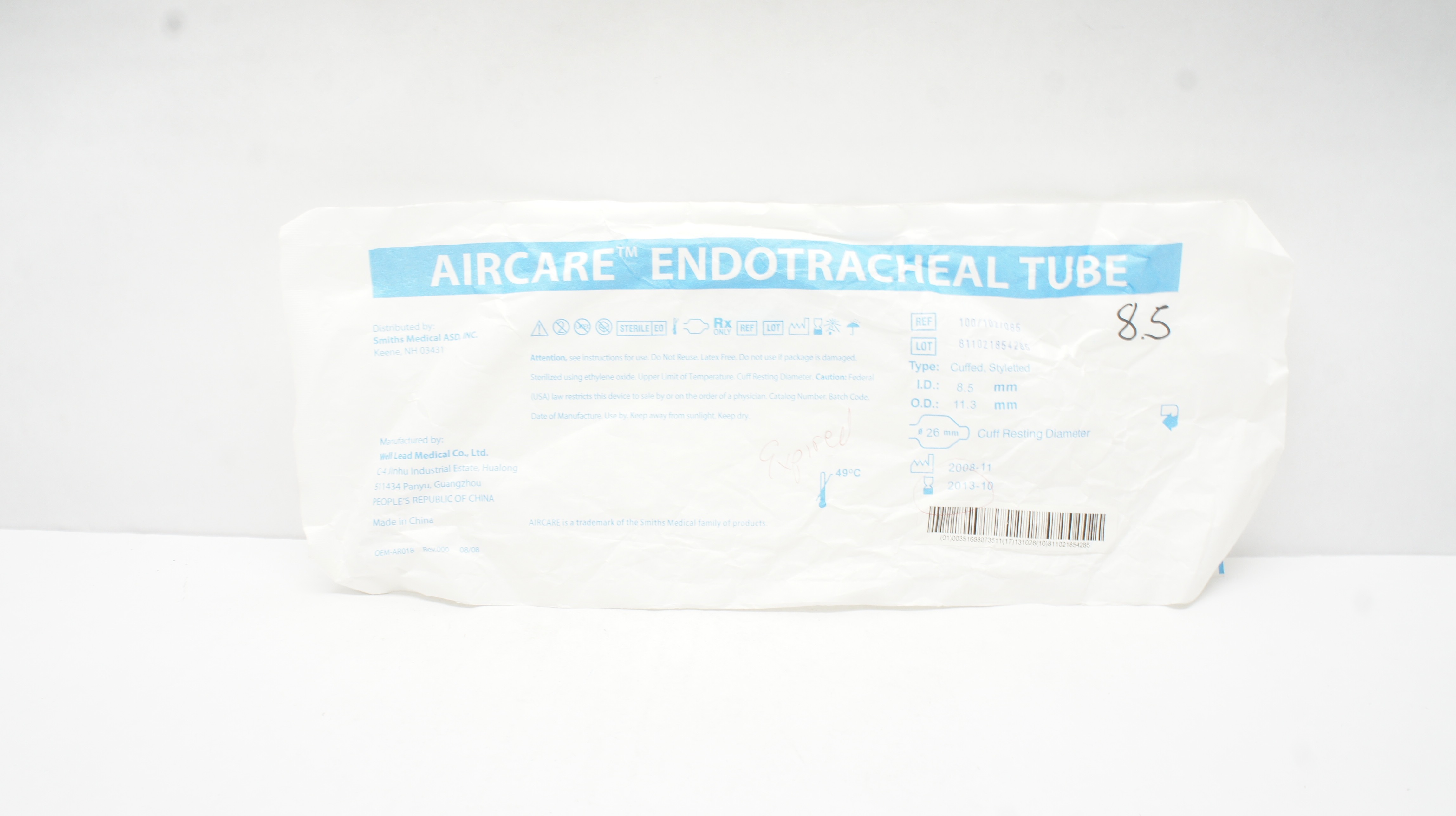 Smiths Medical 100/102/090 Aircare Endotracheal Tube 9.0mm x 12.0mm x 28mm (x)