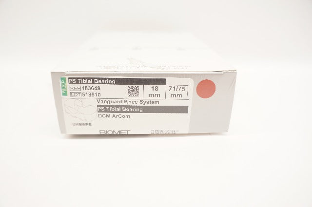Biomet 183648 Vanguard PS Tibial Bearing 71/75 x 18mm (x)