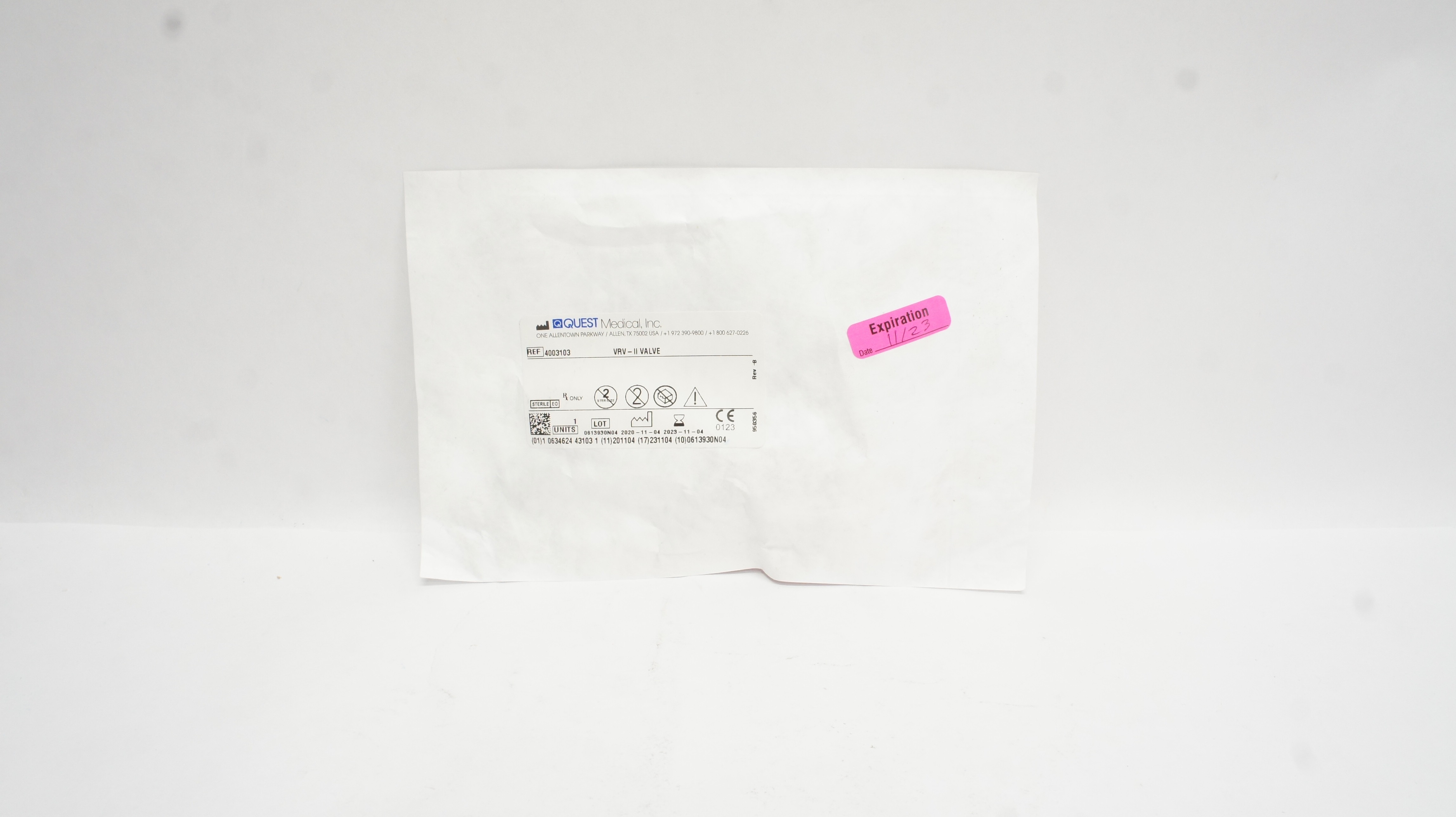 Quest Medical 4003103 Triple-Action Vacuum Relief Valve VRV-II (x)