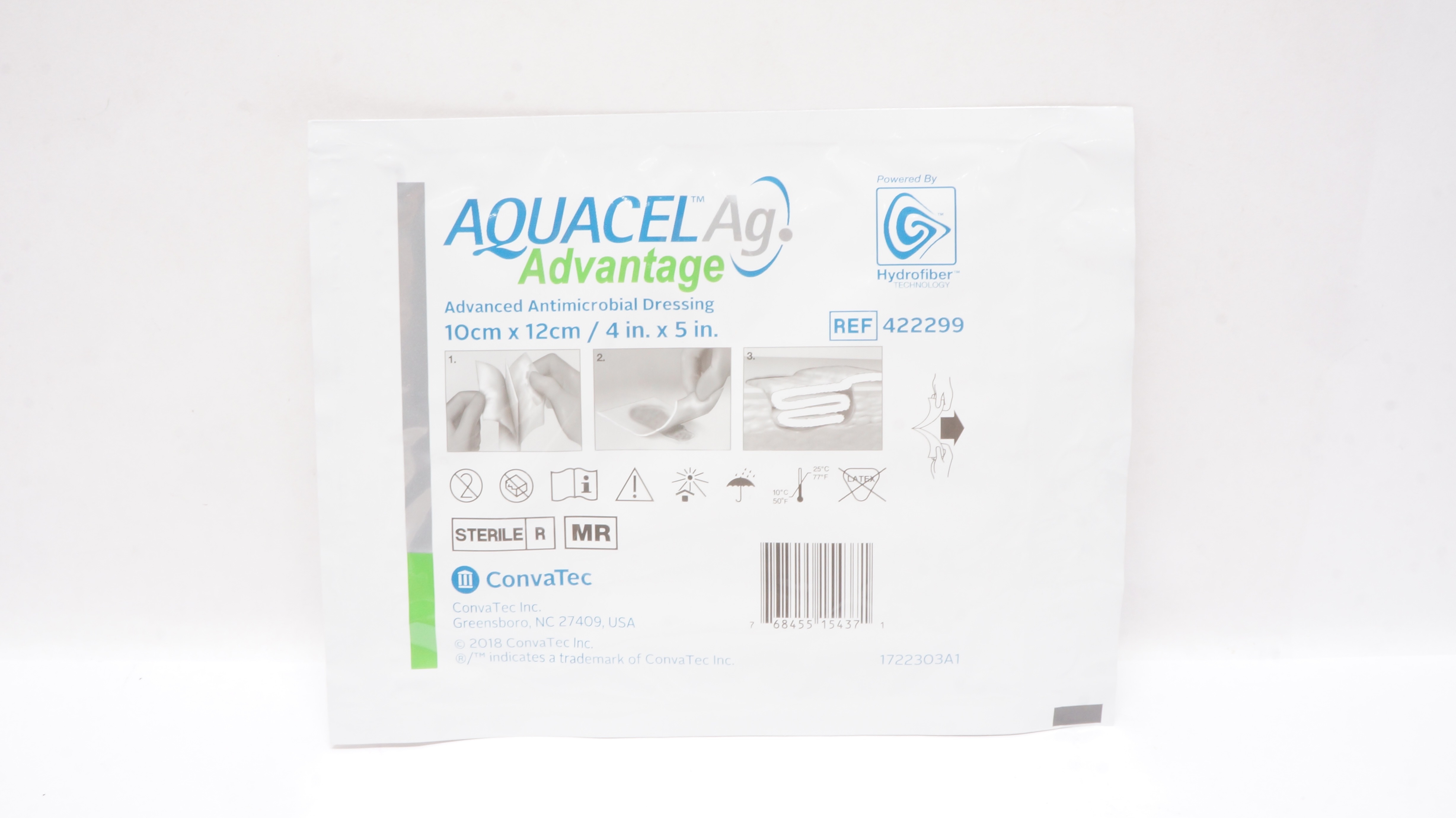 ConvaTec 422299 Aquacel Ag Advanced Antimicrobial Dressing 4inch x 5inch (x)