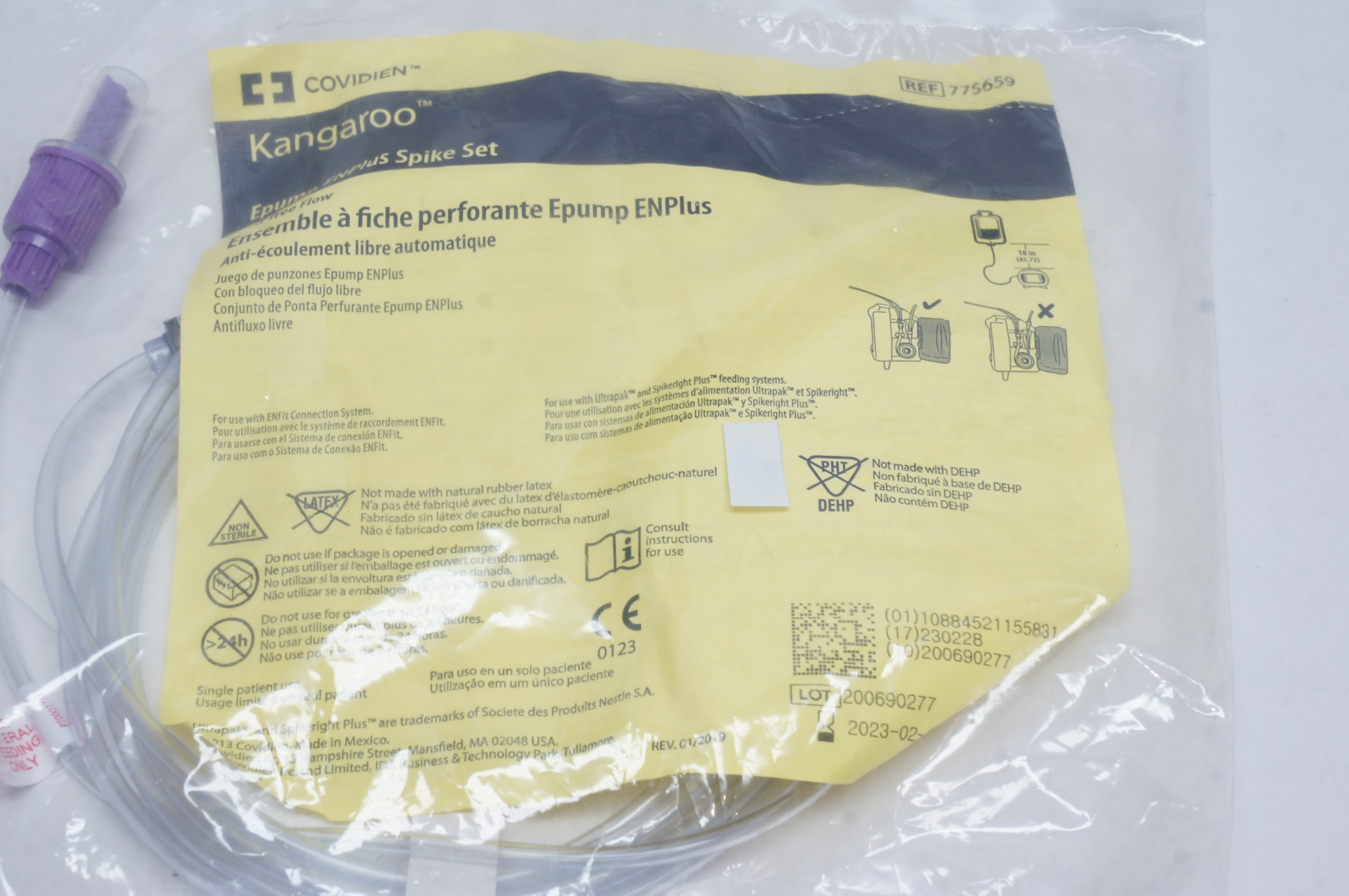 Covidien 775659 Kangaroo Epump EN Plus Spike Set