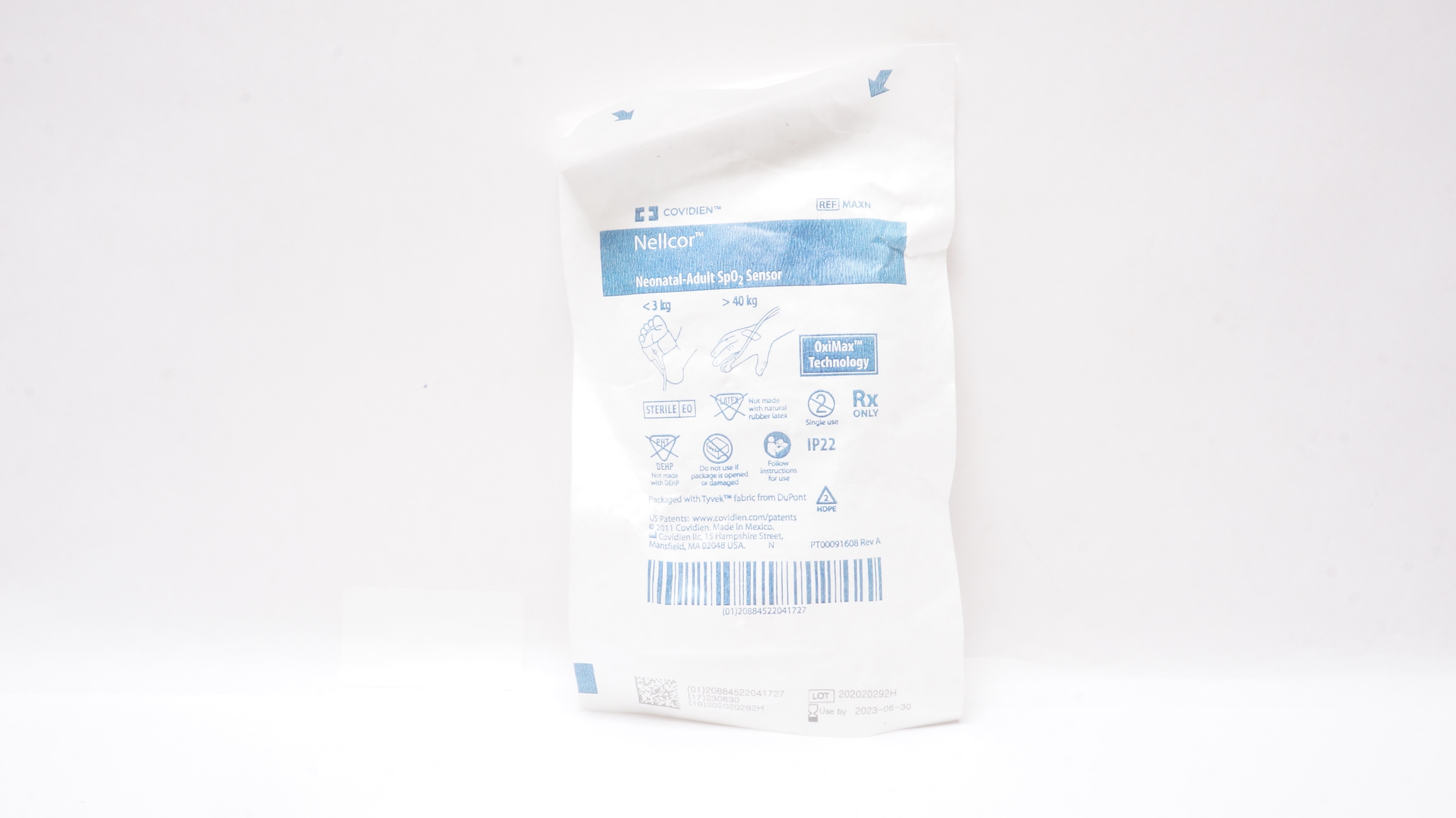 Covidien MAXN Nellcor Neonatal-Adult SpO2 Sensor <3kg >40kg