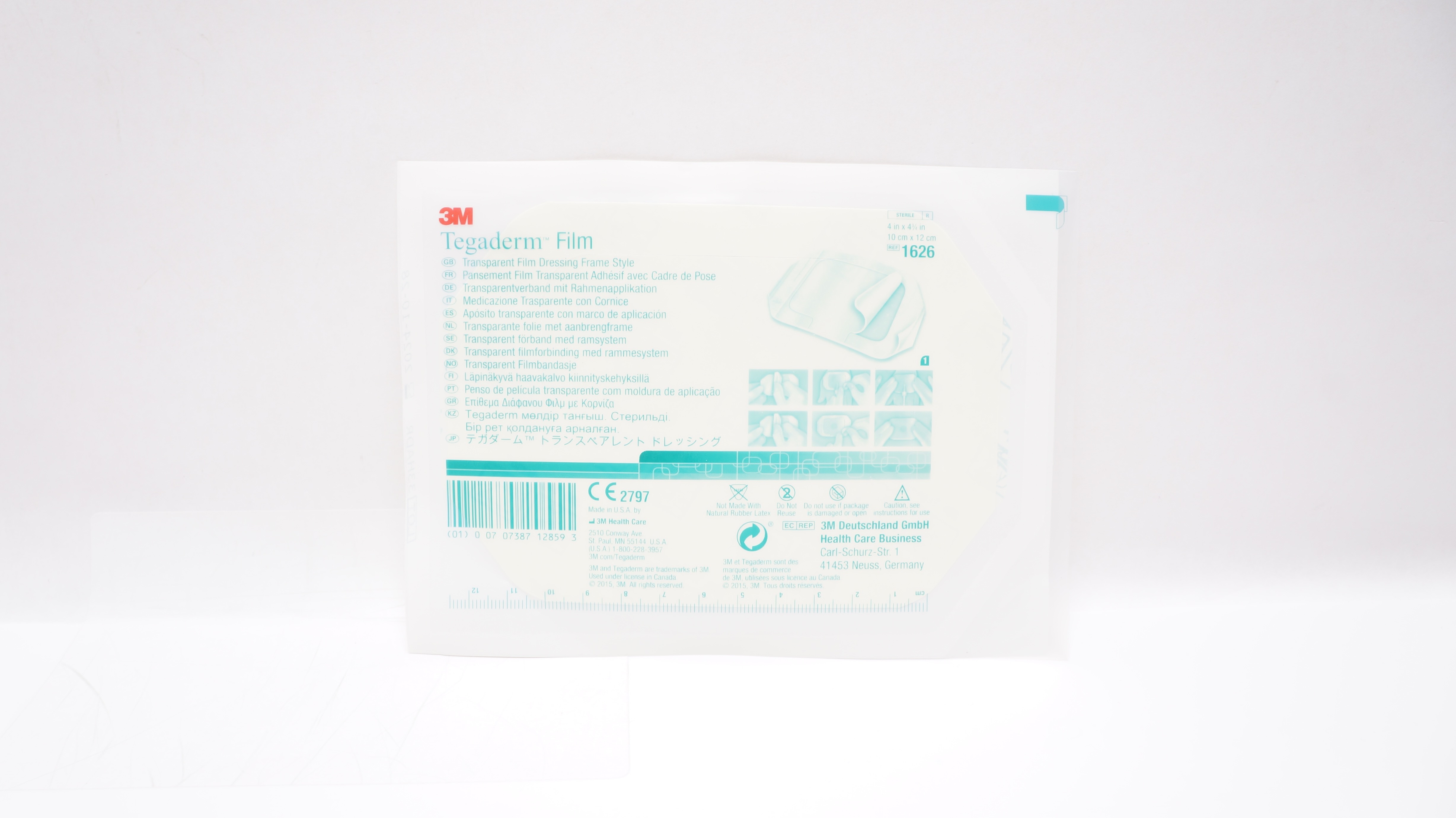 3M 1626 Tegaderm Transparent Film Dressing Frame Style 4inch x 4-3/4inch