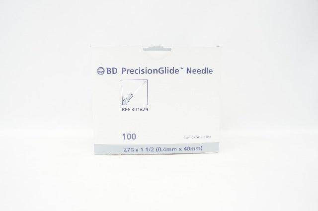 BD 301629 PrecisionGlide Needle 27G x 1 1/2 Box Of 100