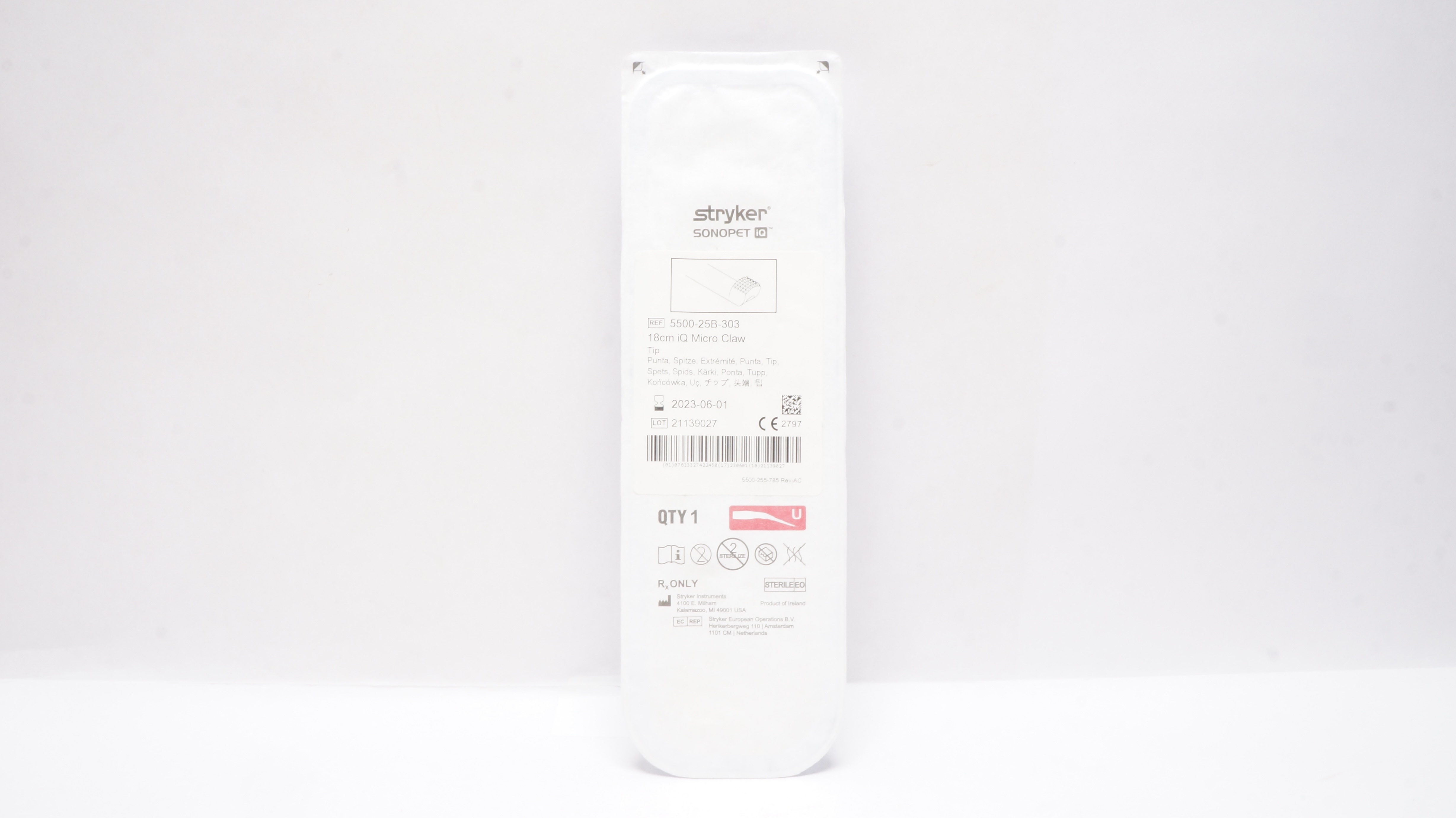 Stryker 5500-25B-303 Sonopet 18cm iQ Micro Claw (x)