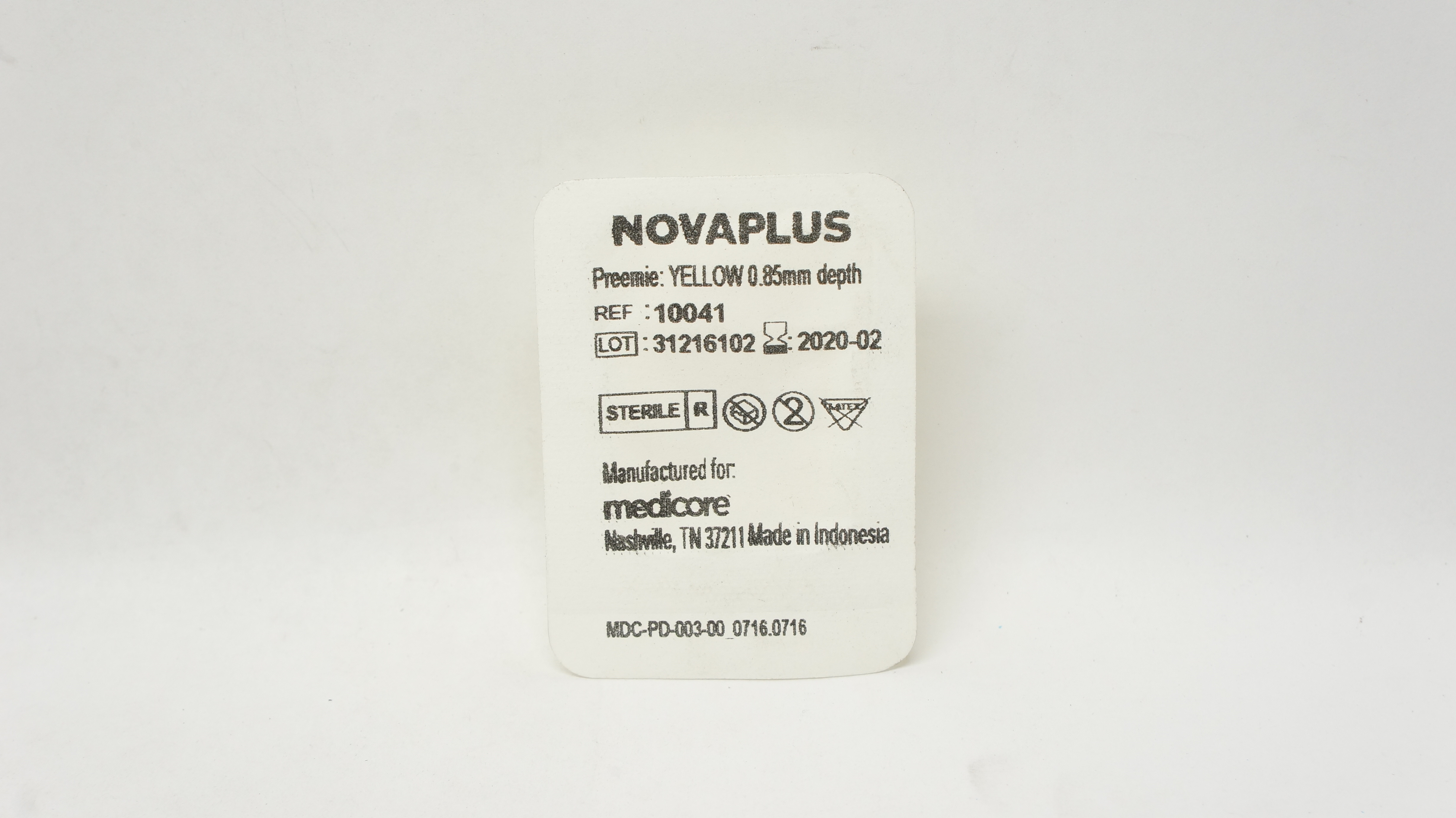 Novaplus 10041 Contact Activated Safety Heel Stick, Yelllow, 0.85mm depth (x)