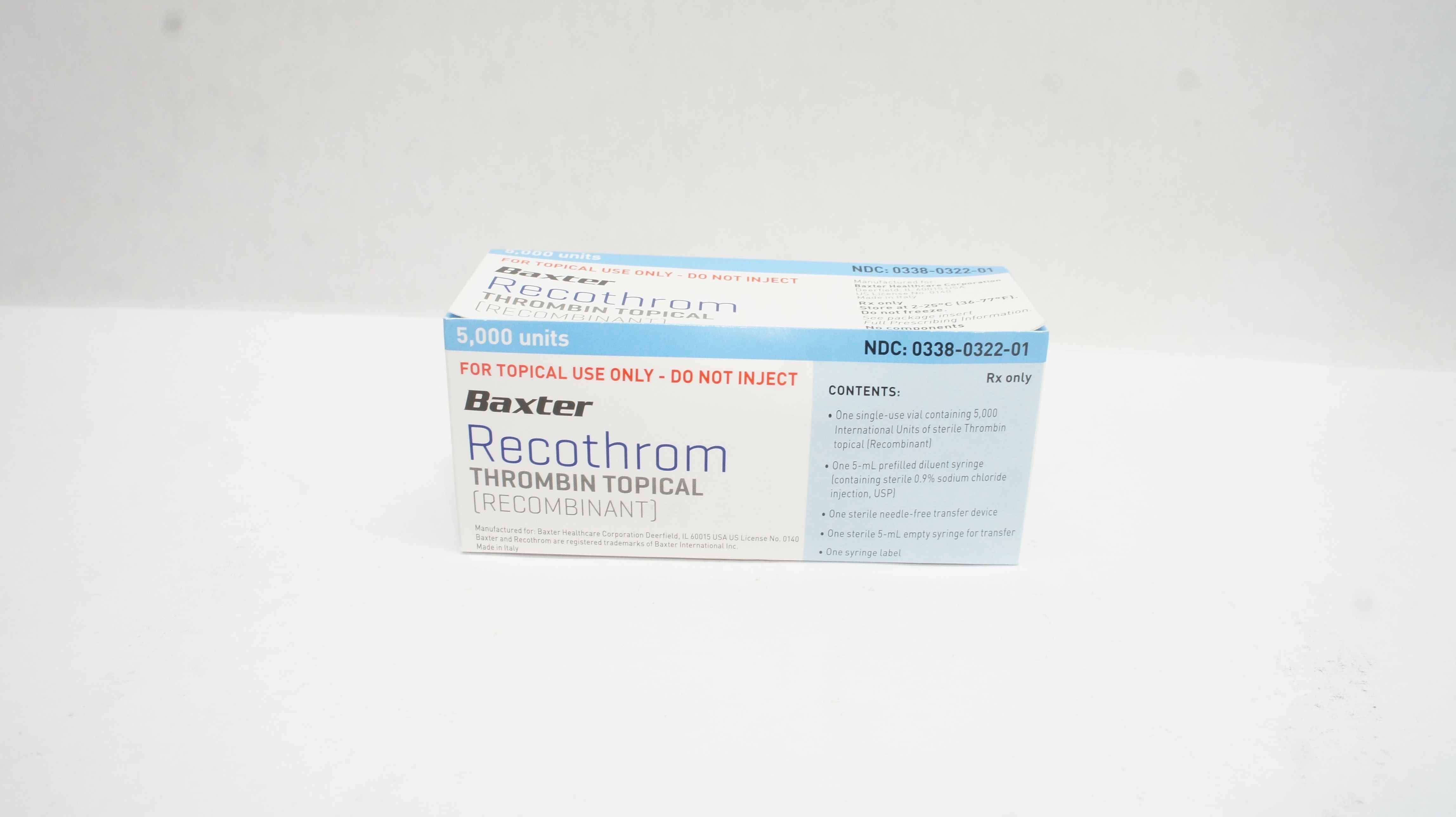 Baxter 07-01-00-0673 Recothrom Thrombin Topical - 5.000 Units