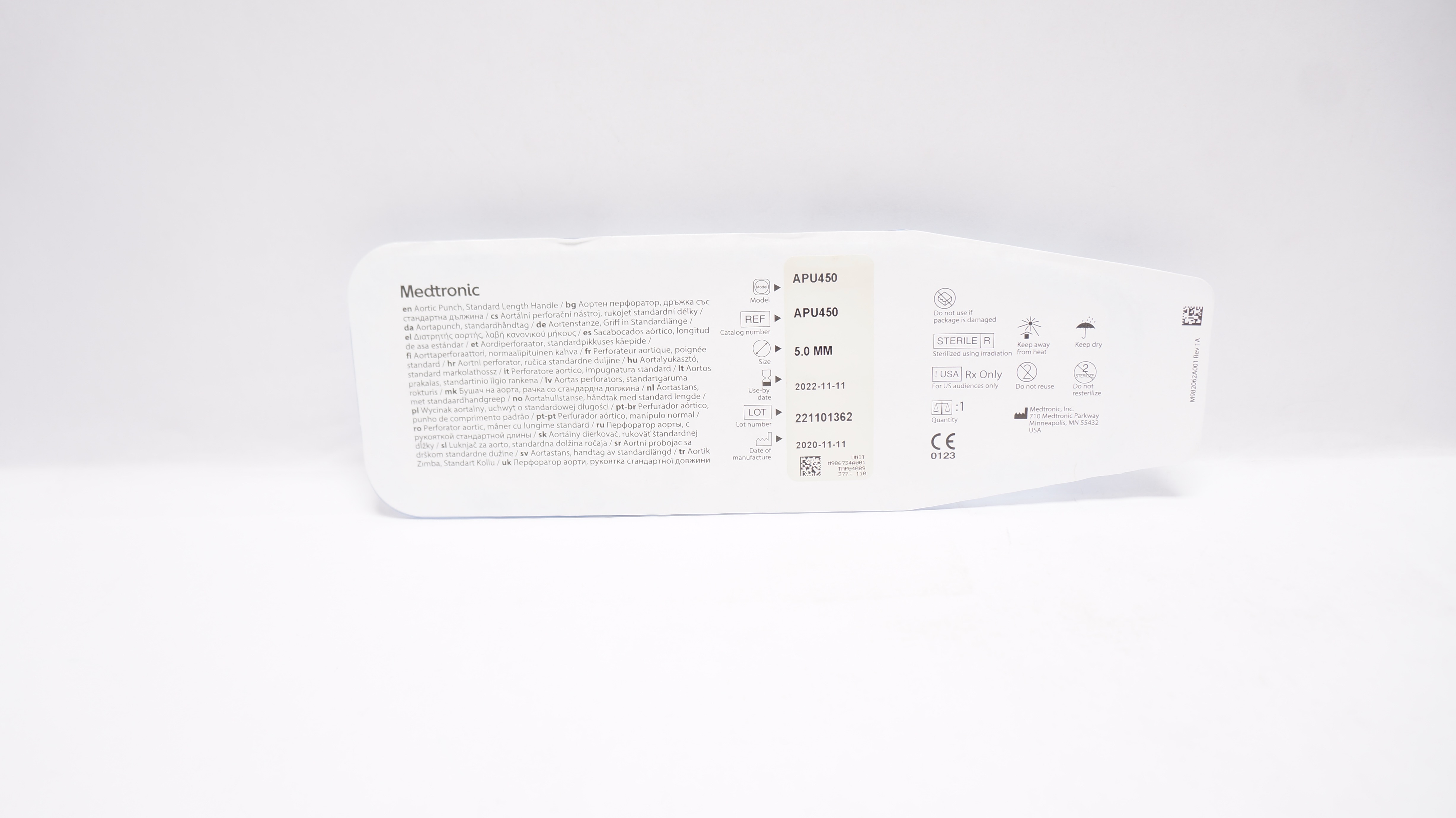 Medtronic APU450 Aortic Punch, Standard Length Handle 5.0mm (x)