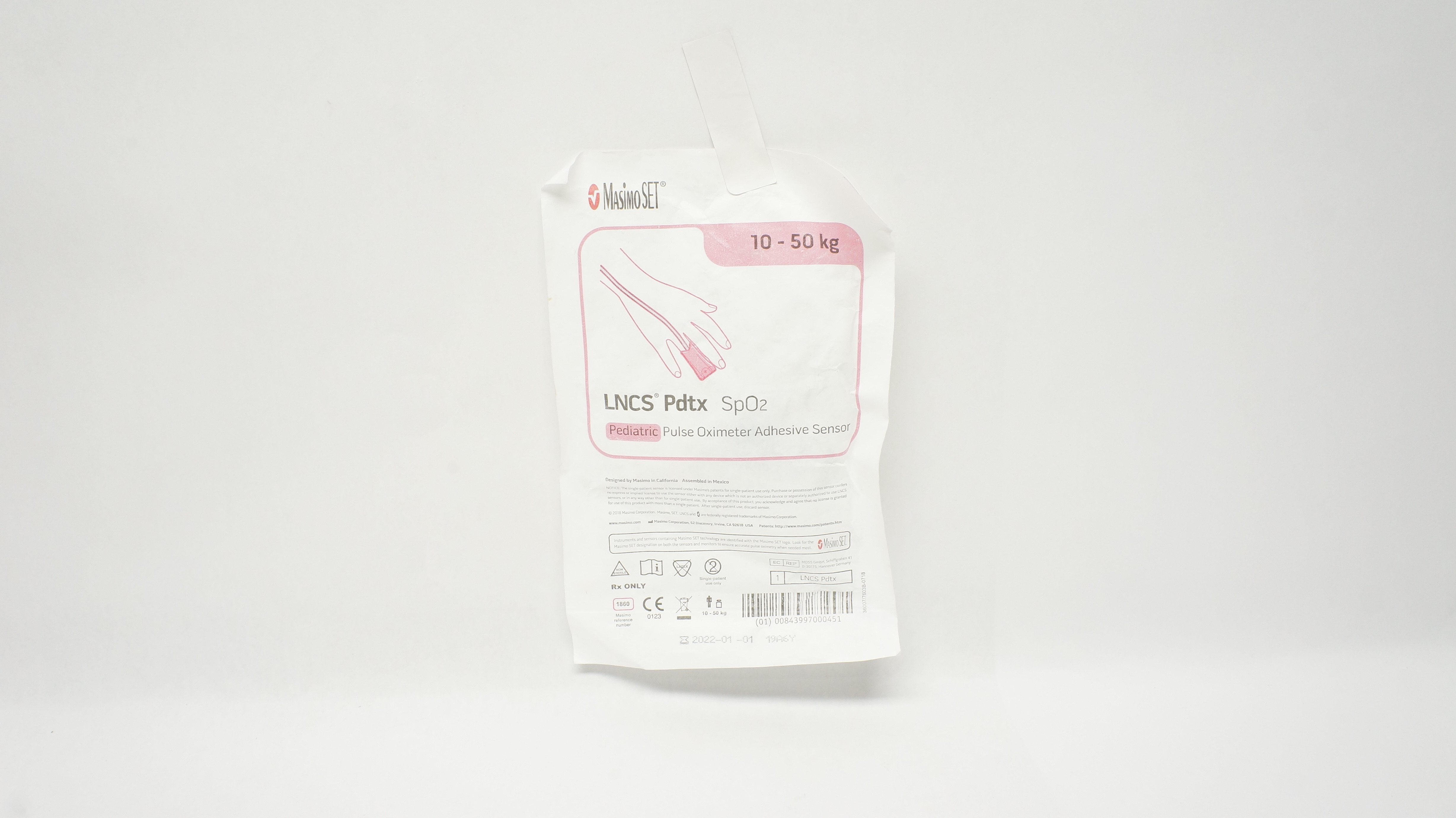 MasimoSet 1860 LNCS Pdtx SpO2 Pediatric Pulse Oximeter 10-50kg (x)