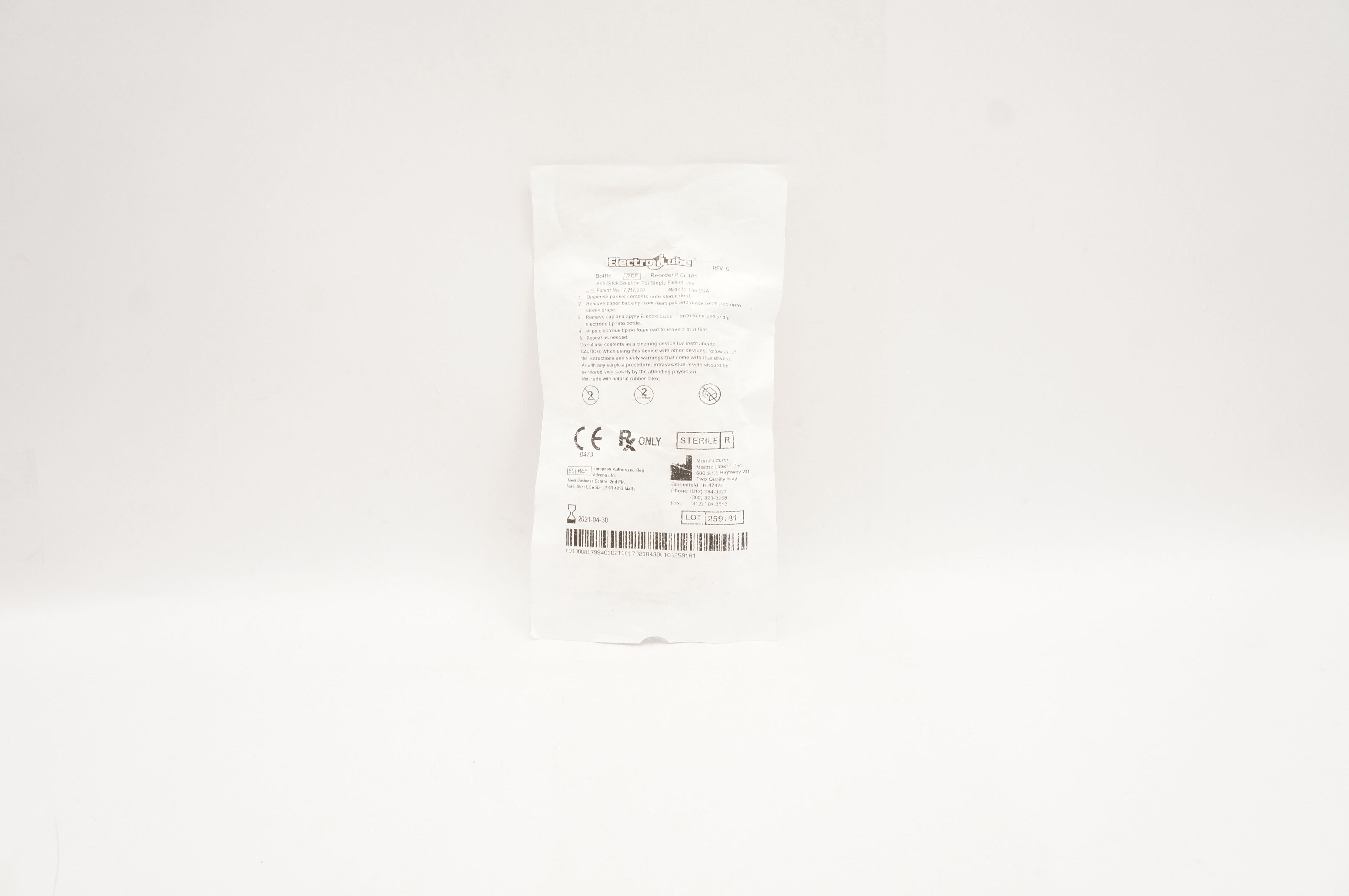 Mectra Labs EL101 Electro Lube Anti-Stick Solution (x)