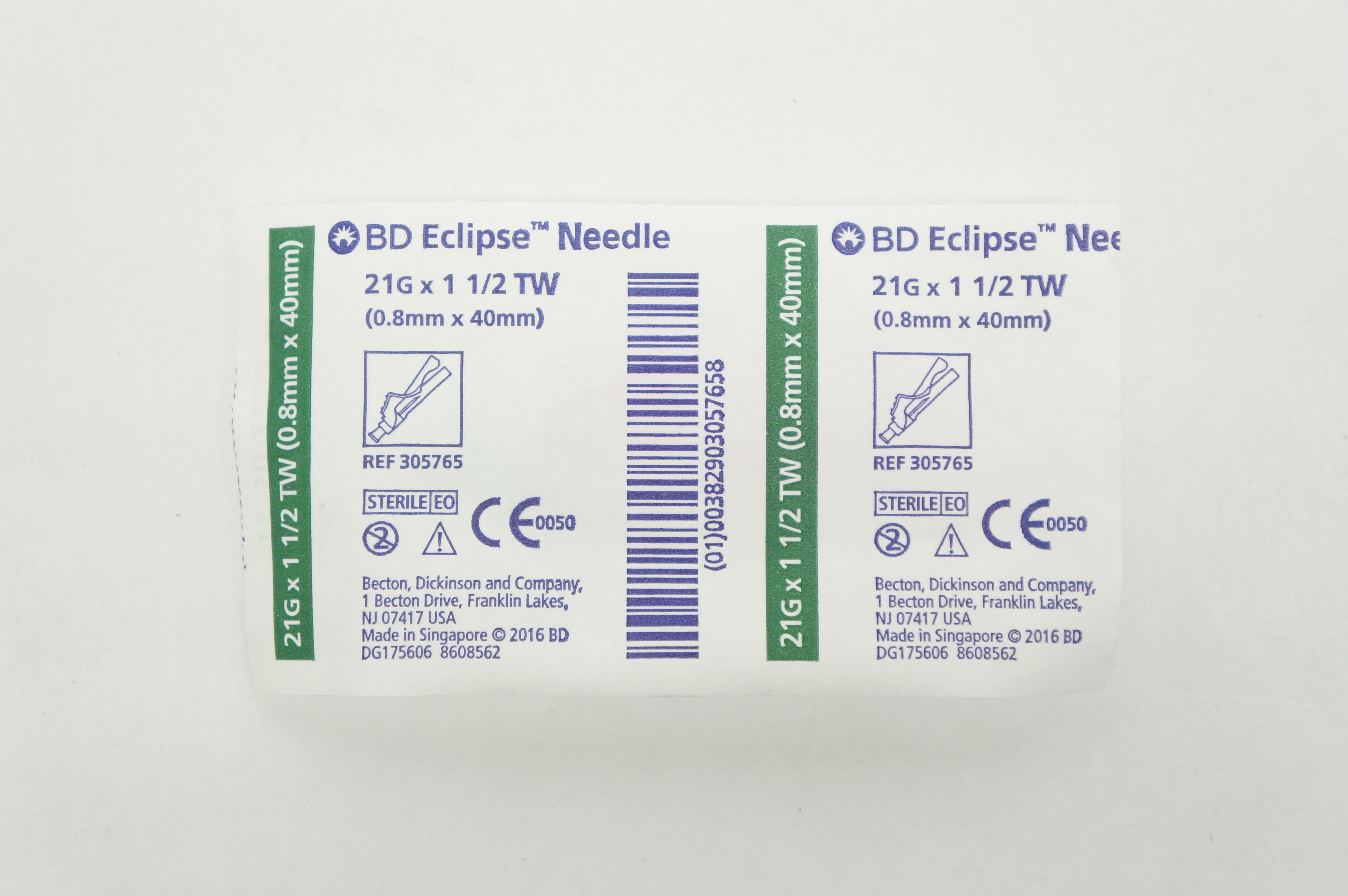 BD 305765 Eclipse Ndle 21G x 1 1/2TW