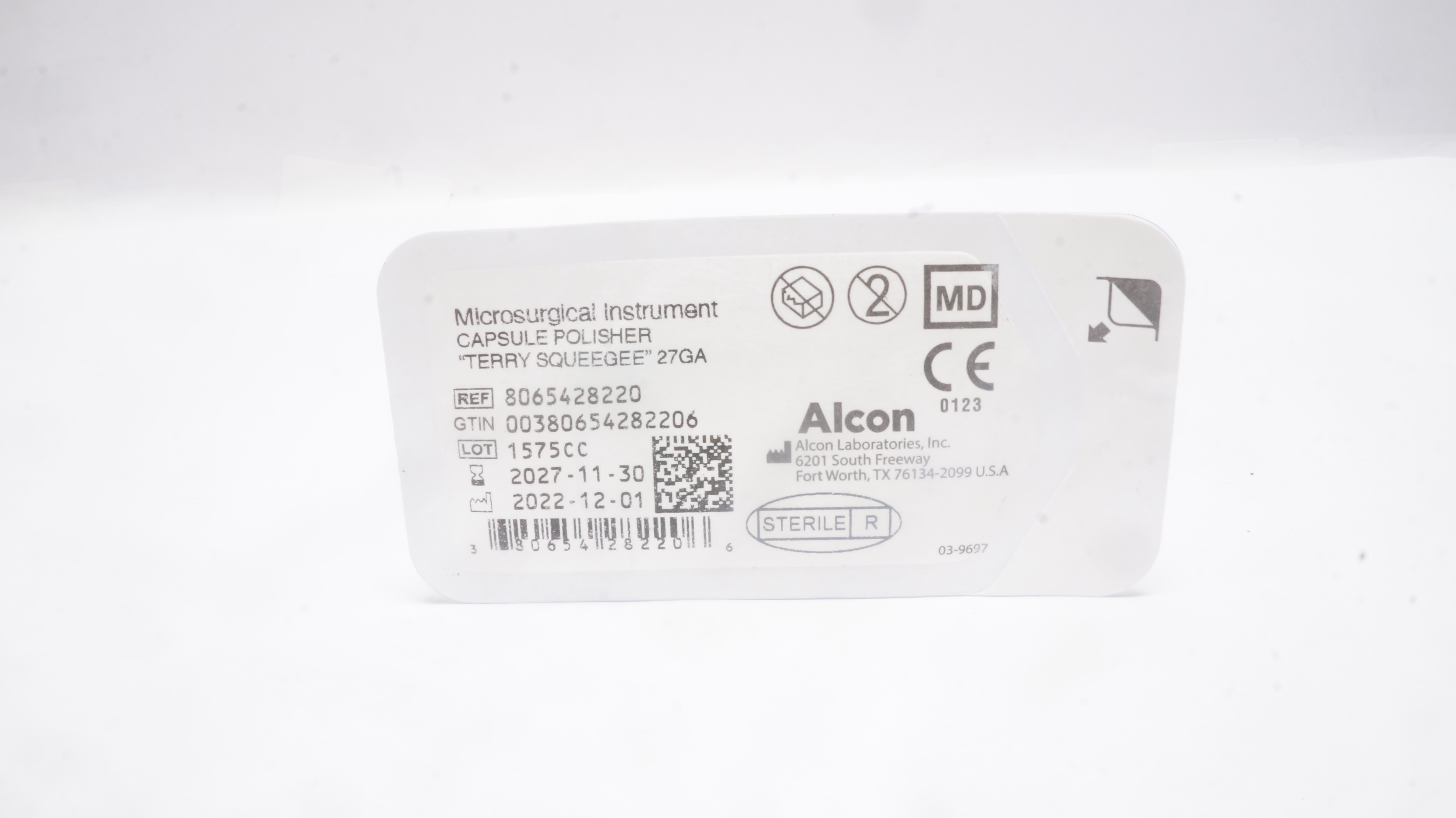 Alcon 8065428220 Capsule Polisher Terry Squeegee 27GA