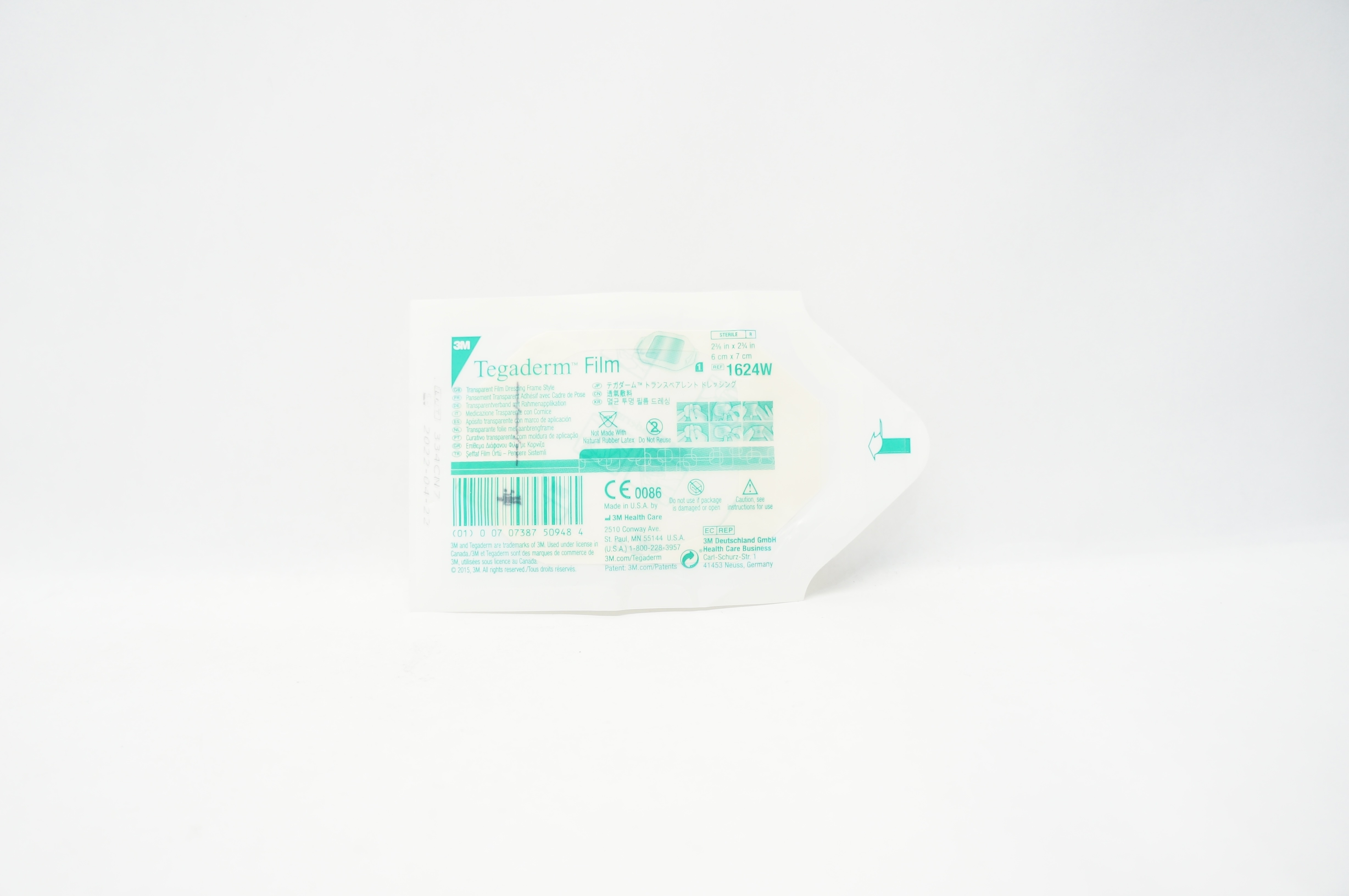 3M 1624W Tegaderm Transparent Film Dressing Frame 2-3/8x2-3/4inch (x)