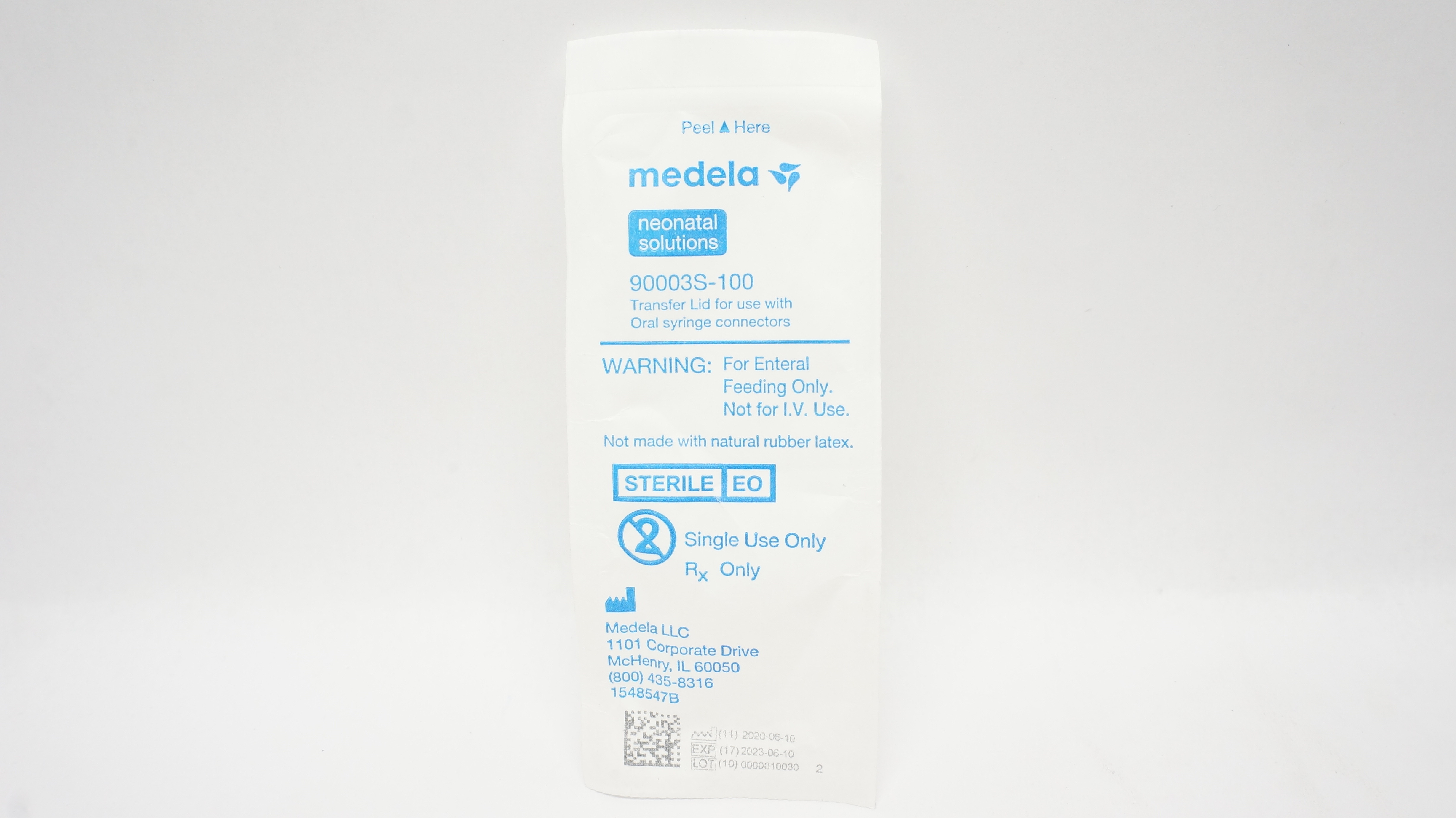 Medela 90003S-100 Transfer Lid For Use with Oral Syringe Connectors