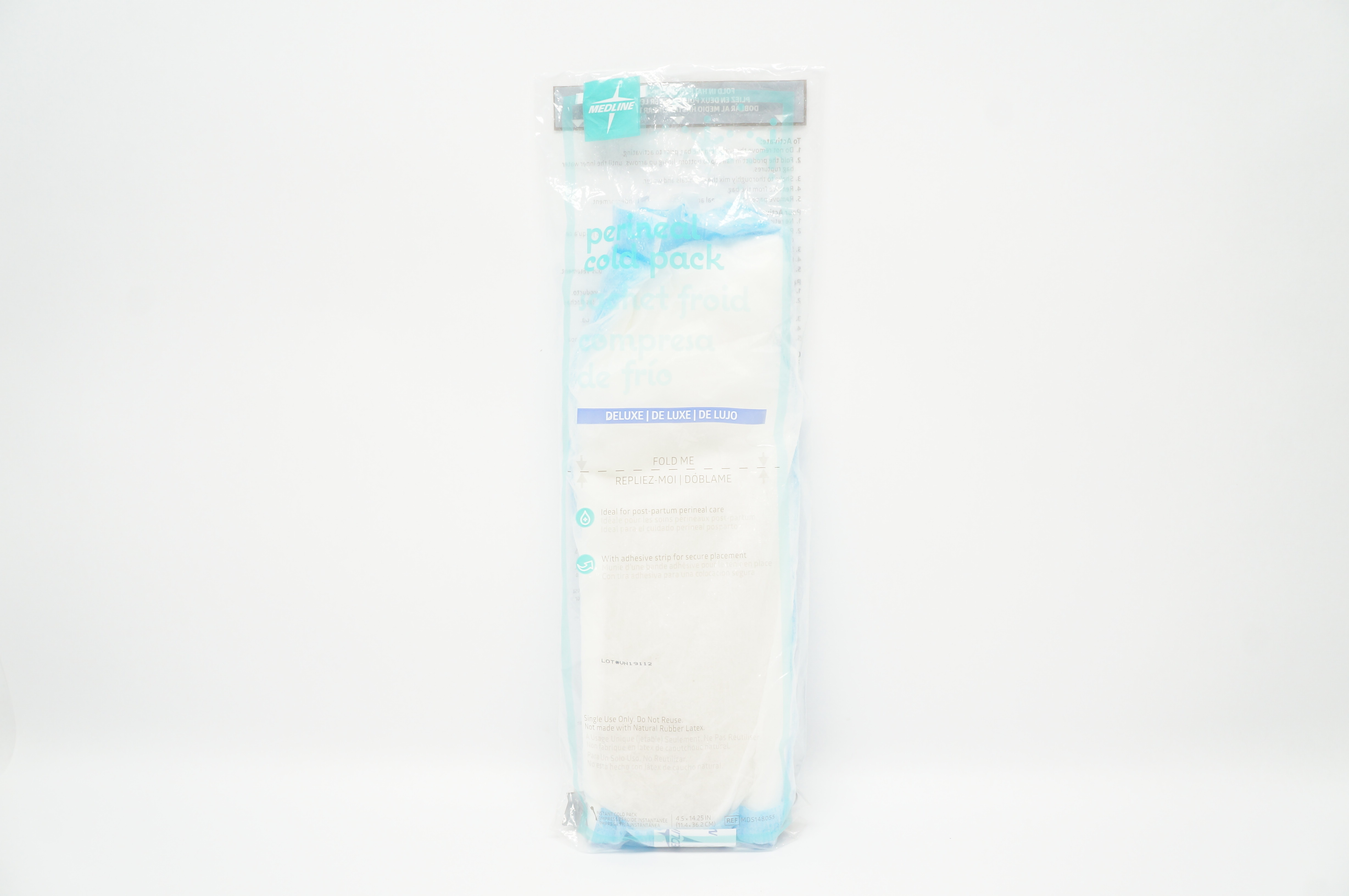 Medline MDS148055 Perineal Cold Pack Deluxe w/Adhesive Strip 4.5inch x 14.25inch
