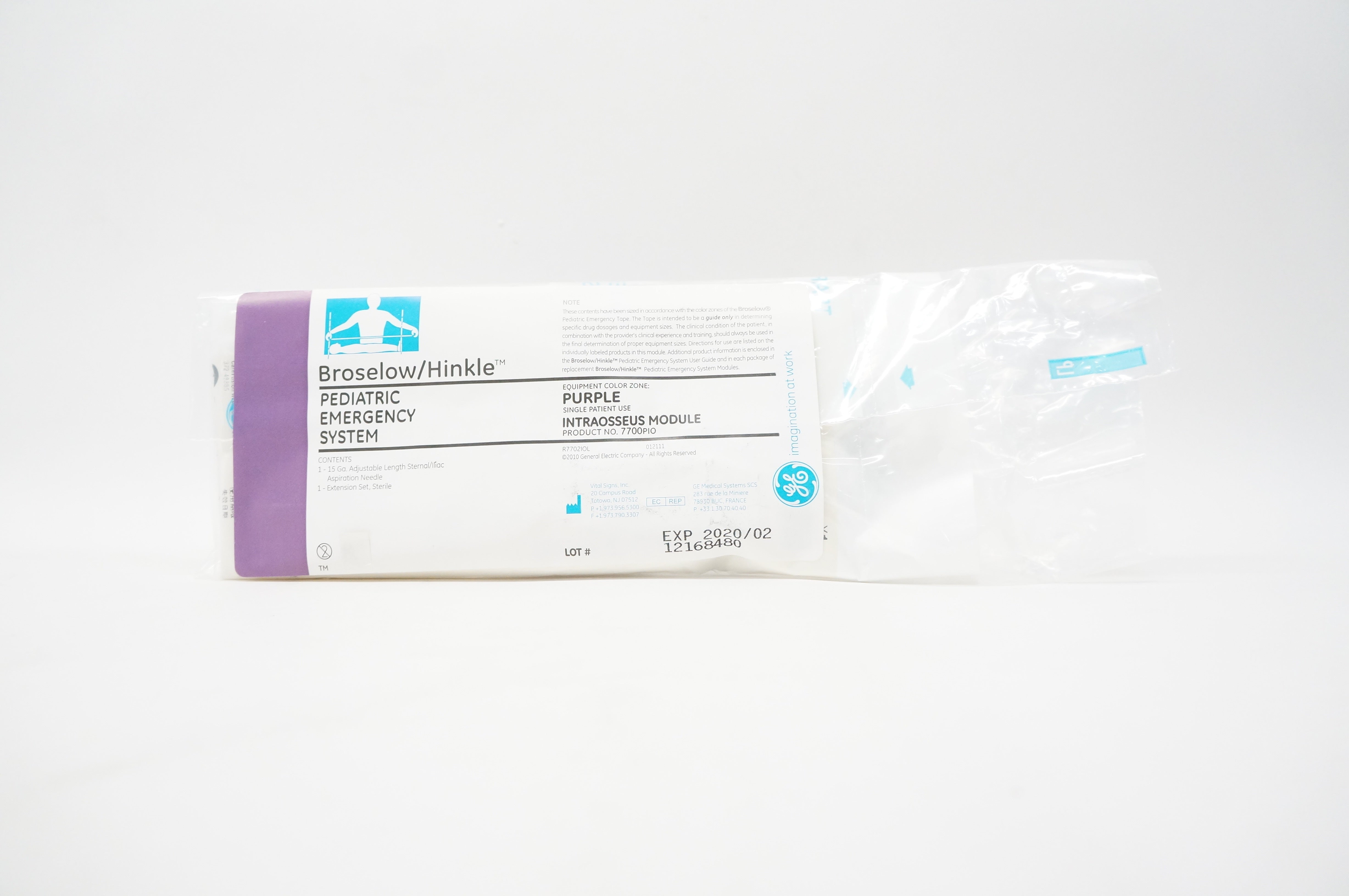 GE 7700PIO Broselow/Hinkle Purple, Intraosseus Module (x)