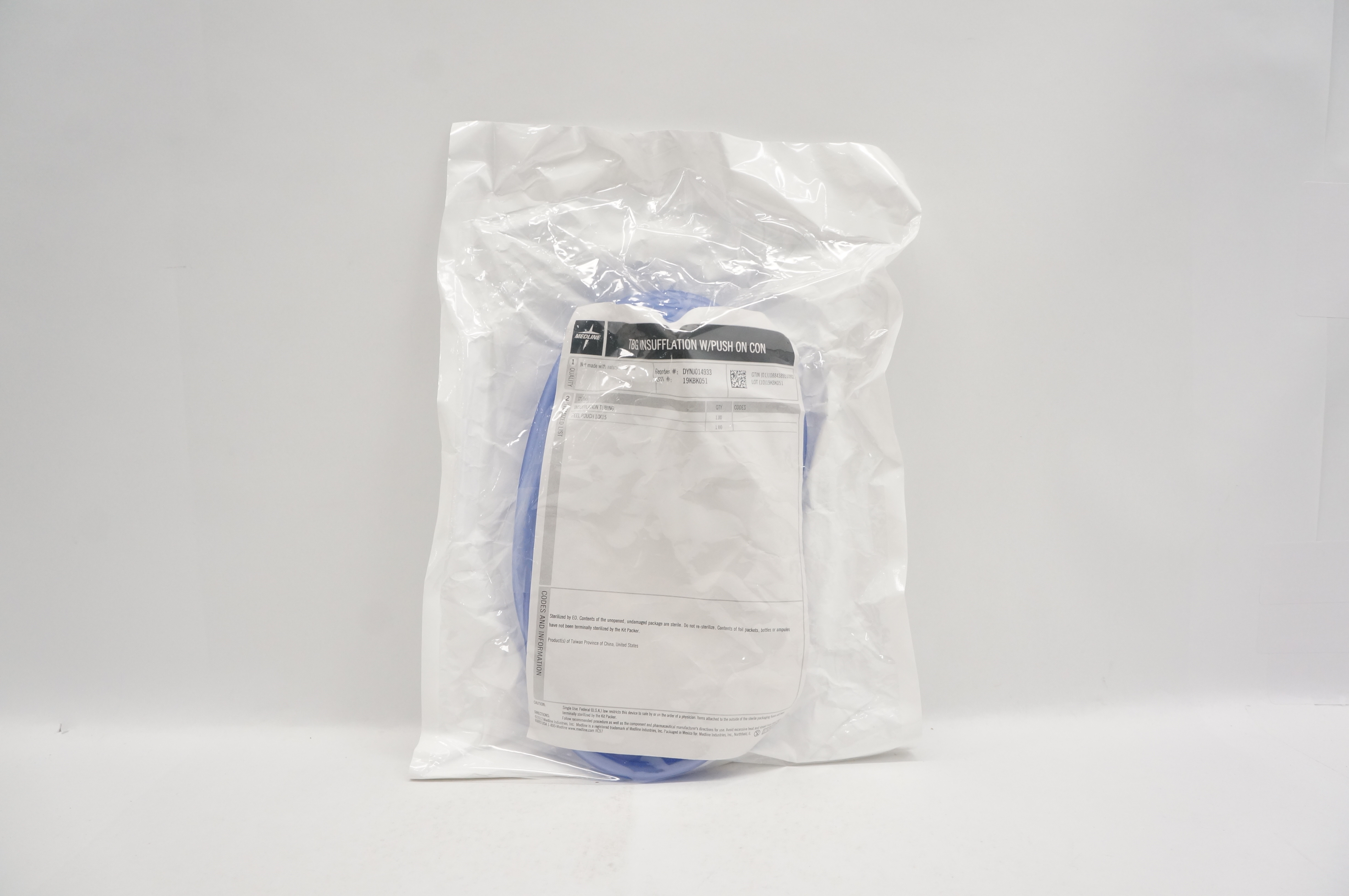 Medline DYNJ014933 TBG Insufflation with Push on Con