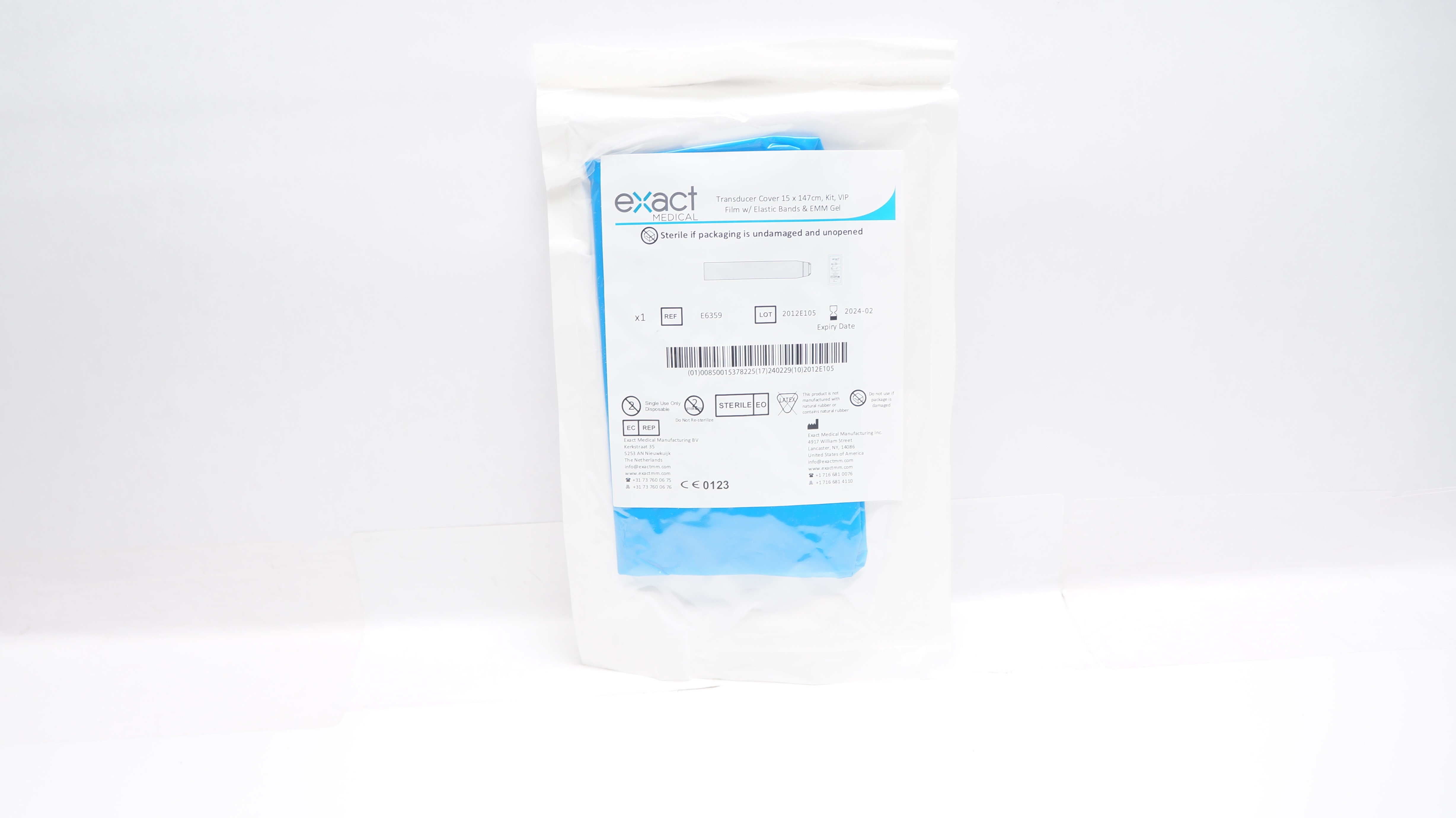 Exact Medical E6359 Transducer Cover 15 x 147cm Kit, VIP Film (x)