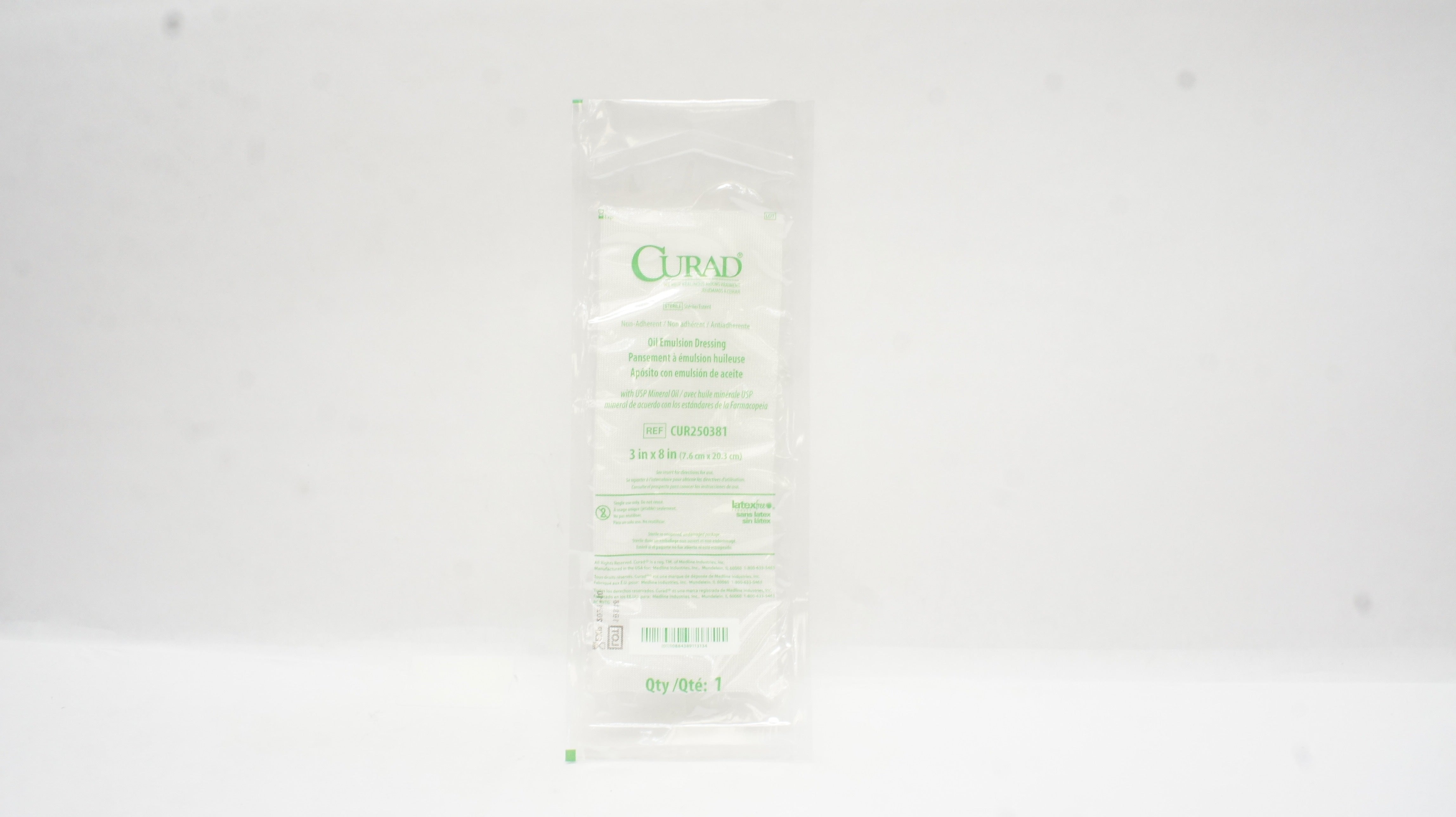Medline CUR250381 Curad Non/Adherent Oil Emulsion Dressing 3inch x 8inch (x)