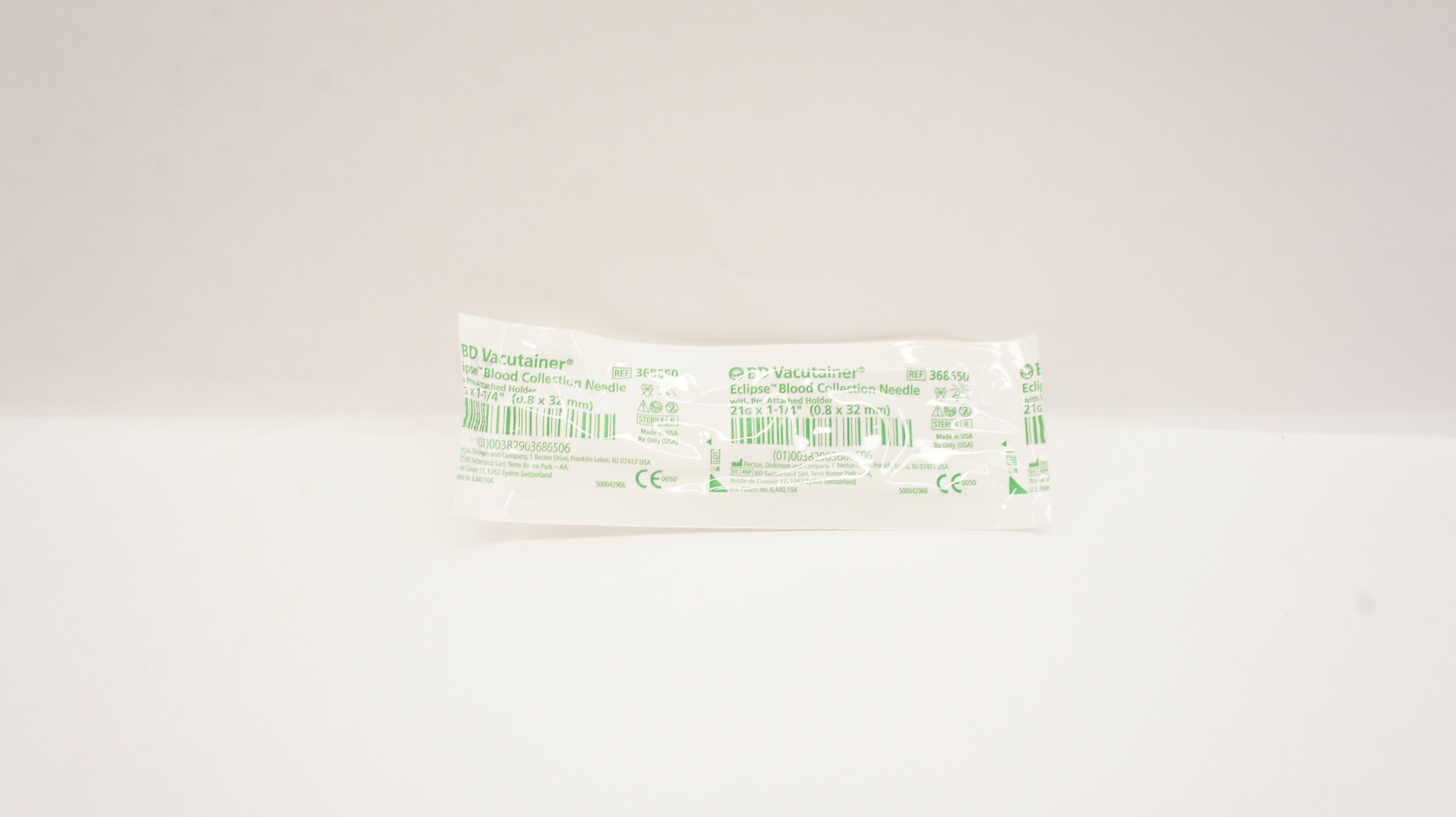 BD 368650 Vacutainer Eclipse Blood Collection Ndle. 21G x 1-1/4inch
