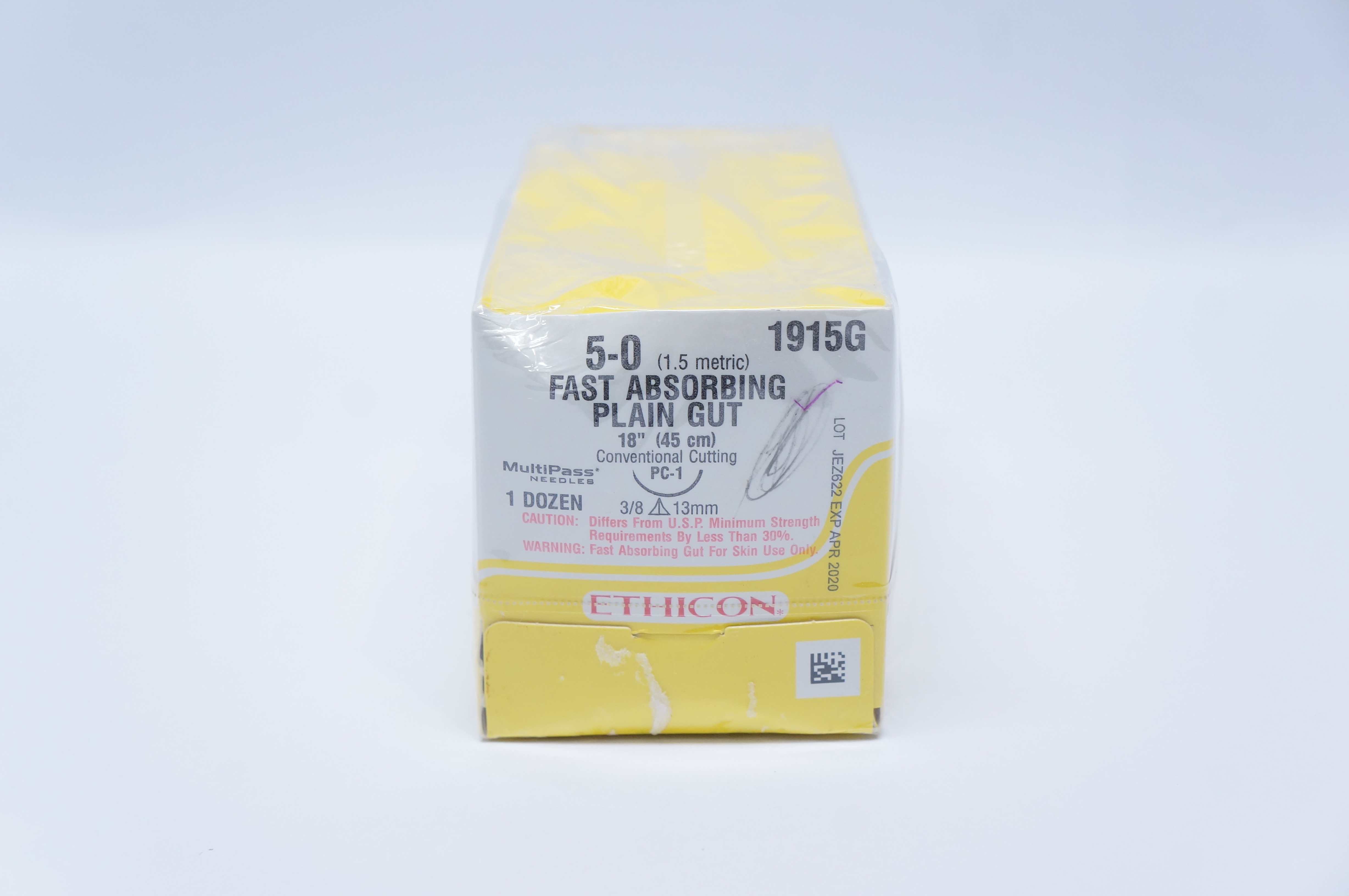 Ethicon 1915G 5-0 FAST ABSORBING Plain Gut, PC-1, 3/8 13mm, 18inch (x)-Box of 12