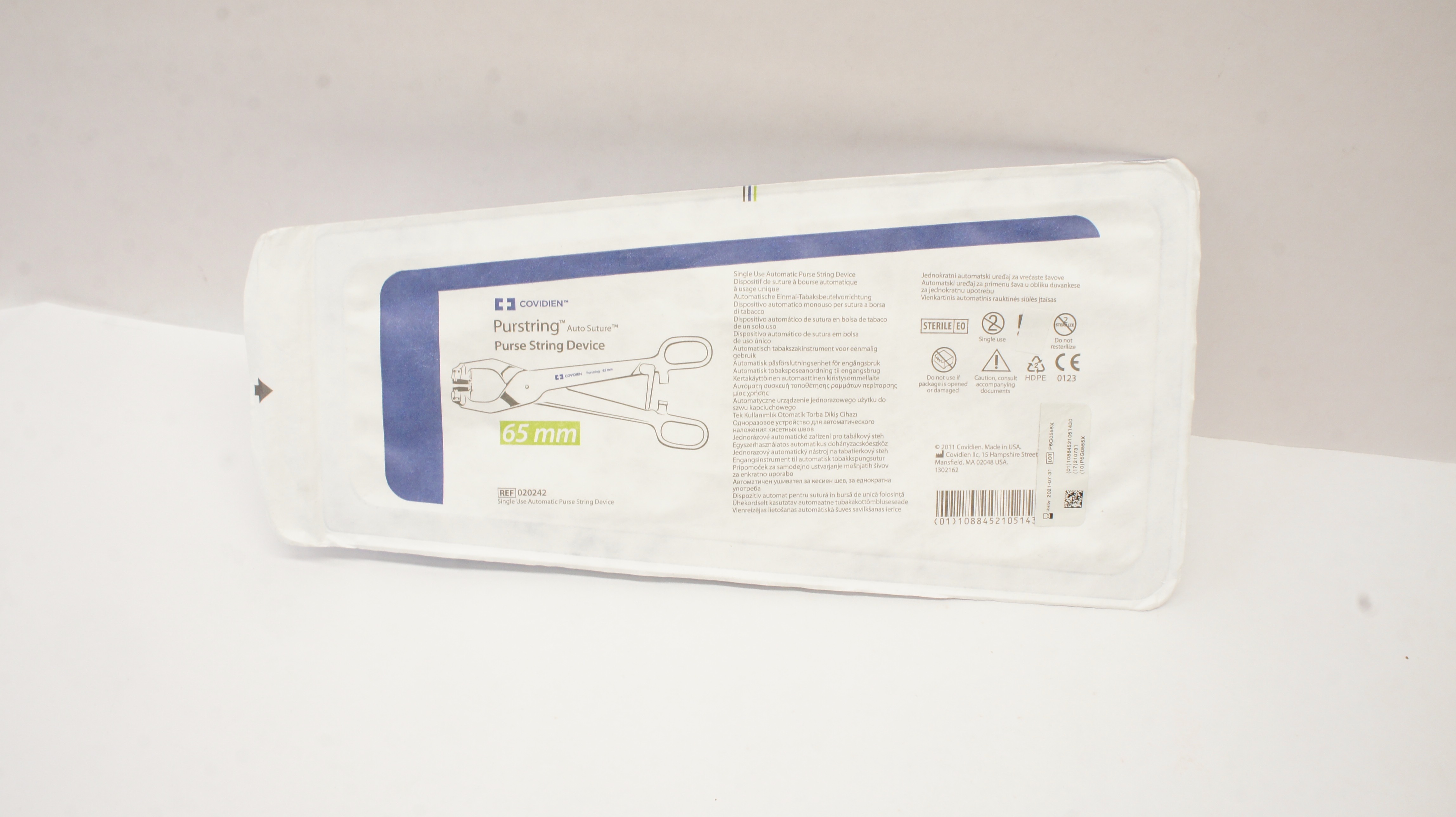 Covidien 020242 Single Use Purstring AutoSuture Purse String Device 65mm (x)