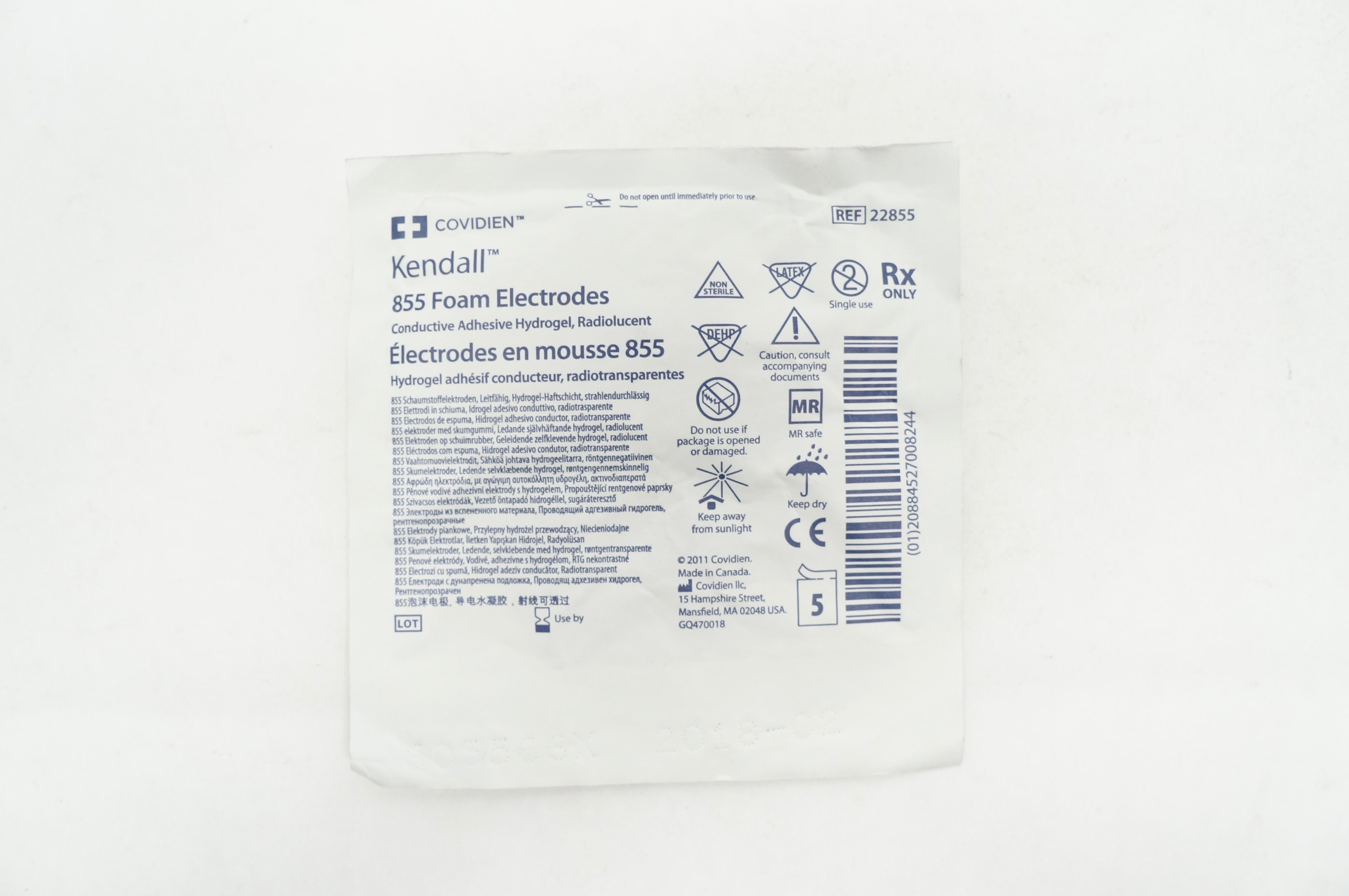 Covidien 22855 Kendall 855 Foam Electrodes (x) - Pack of 5