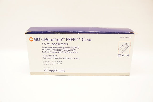 BD 930299 ChloraPrep FREPP Clear 1.5 mL Applicators - Box of 17