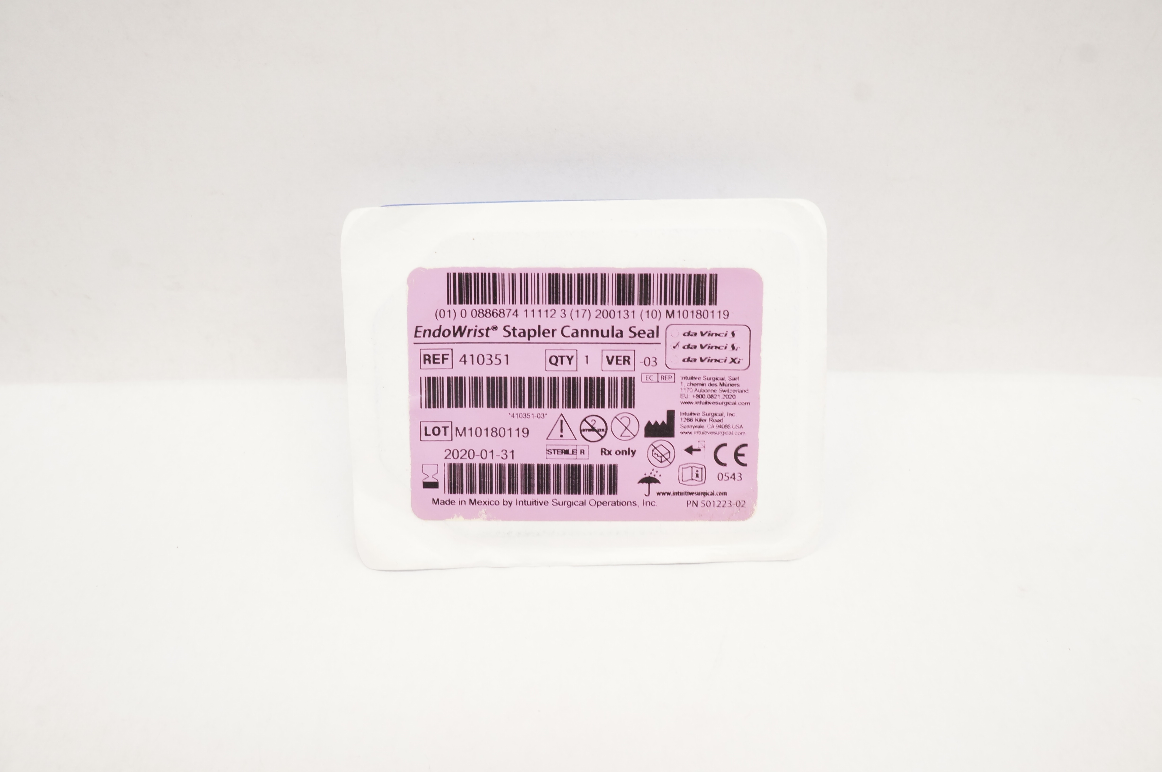 Intuitive 410351 Da Vinci Si EndoWrist Stapler Cannula Seal (x)