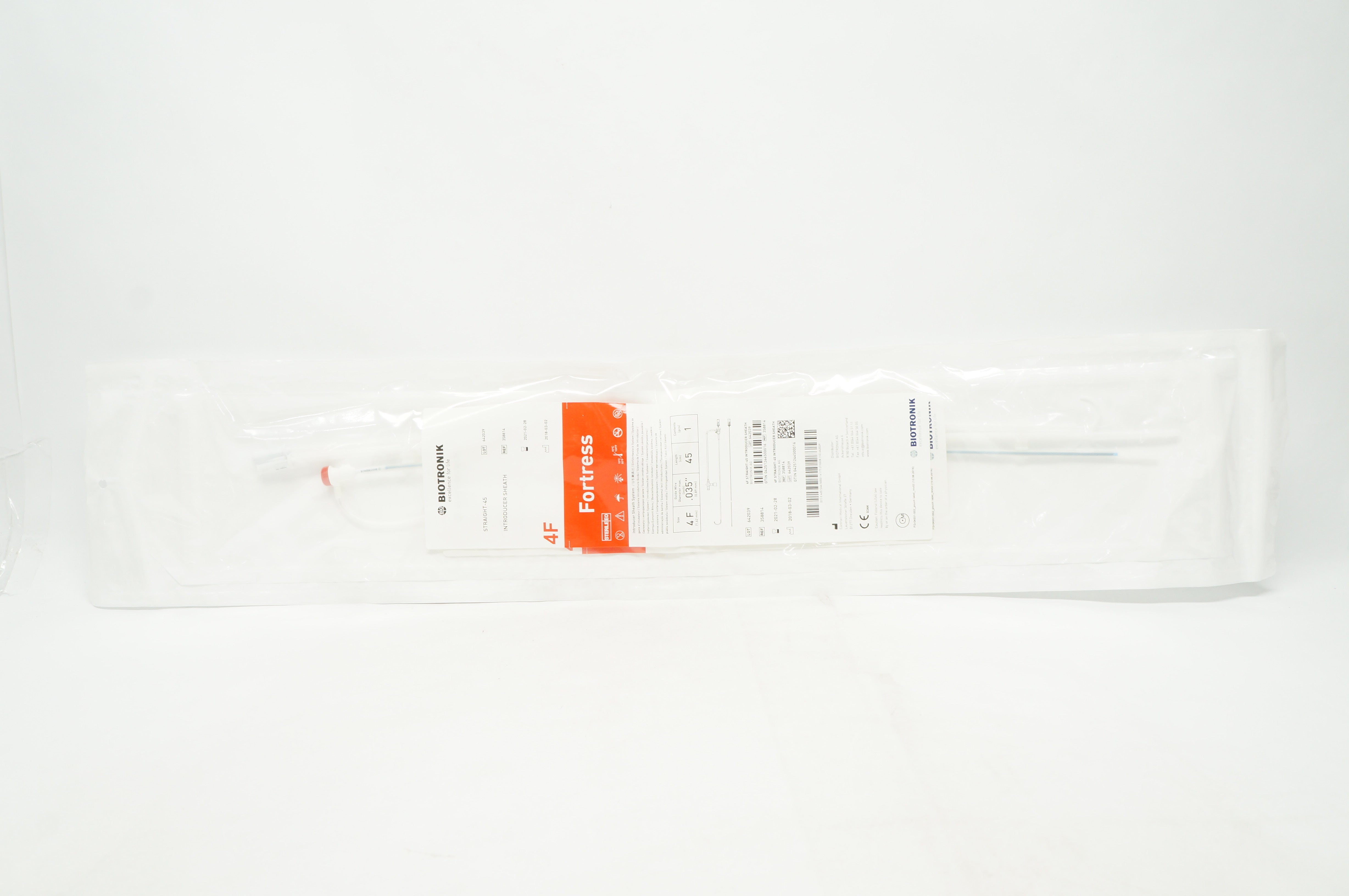 Contract Medical 358814 Biotronik Straight-45 Introducer Sheath Fortress 4F (x)