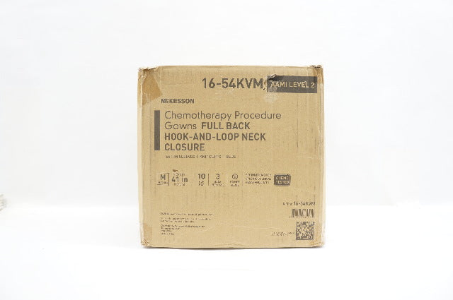 McKesson 16-54KVM Chemotherapy Procedure Gown, Blue, Medium, 41inch - Case of 30